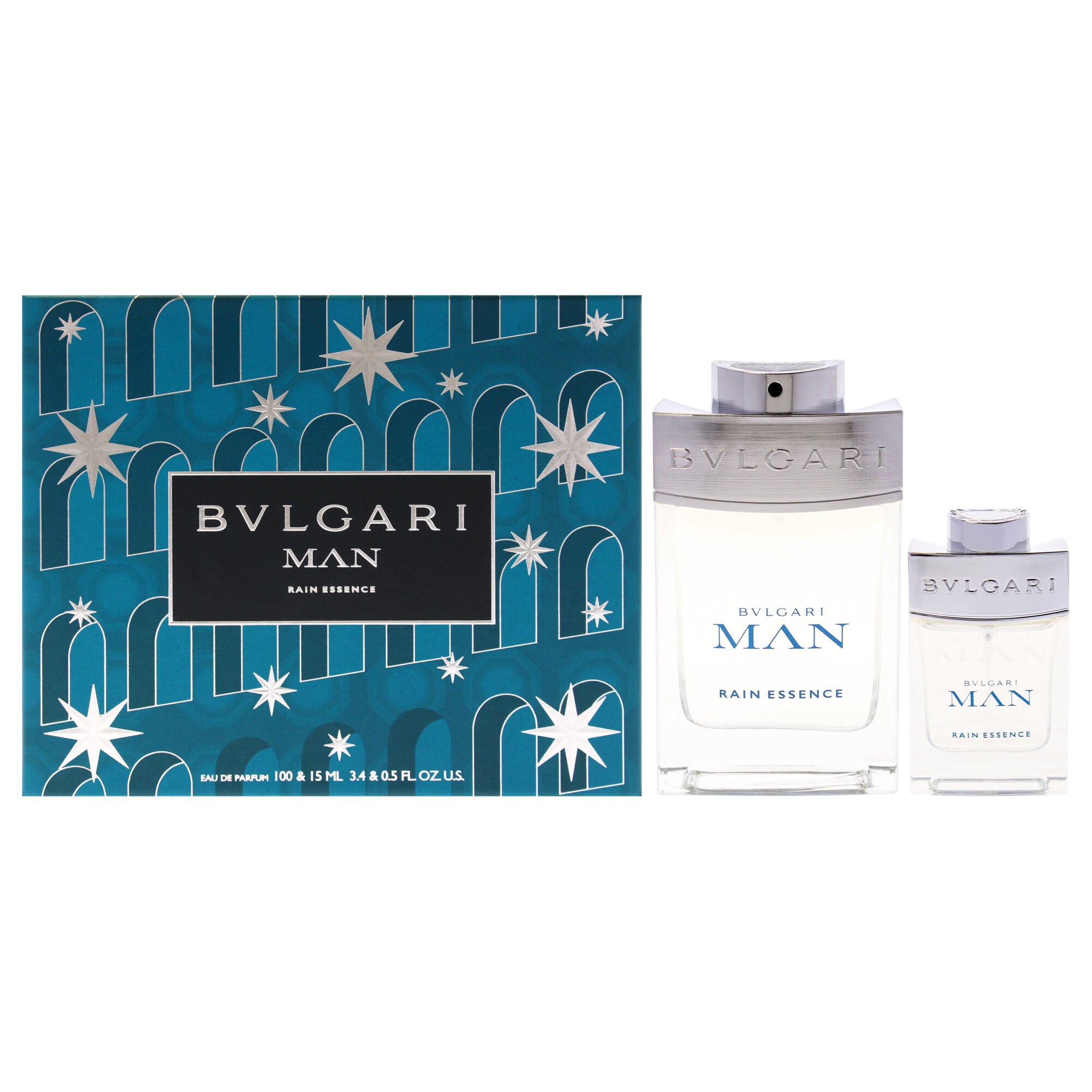 Bvlgari Man Rain Essence by Bvlgari for Men - 2 Pc Gift Set 3.3oz EDP Spray, 0.5oz EDP Spray, Clear, hi-res image number 0