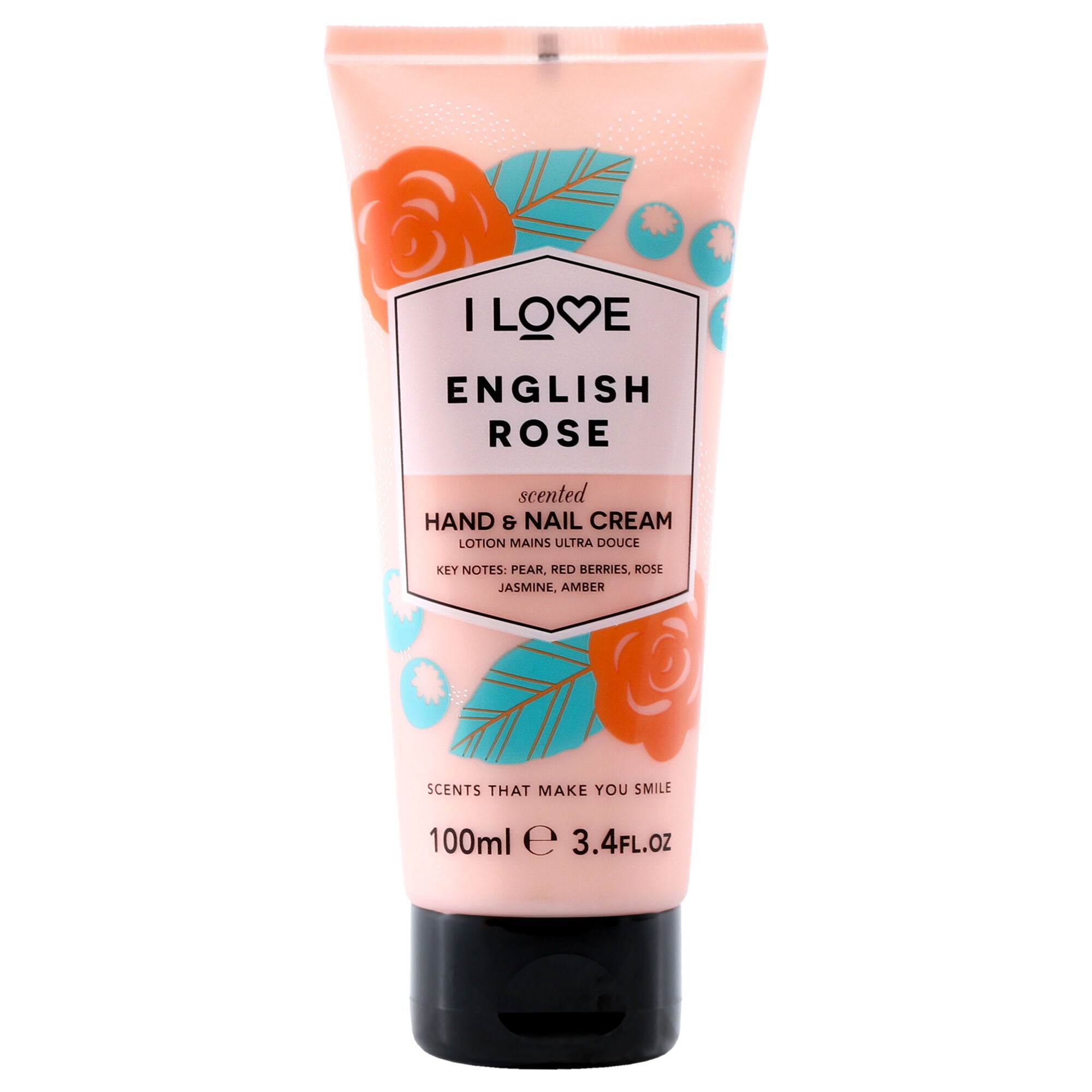 Scented Hand and Nail Cream - English Rose by I Love Cosmetics for Women - 3.4 oz Cream, See Description, hi-res image number 0