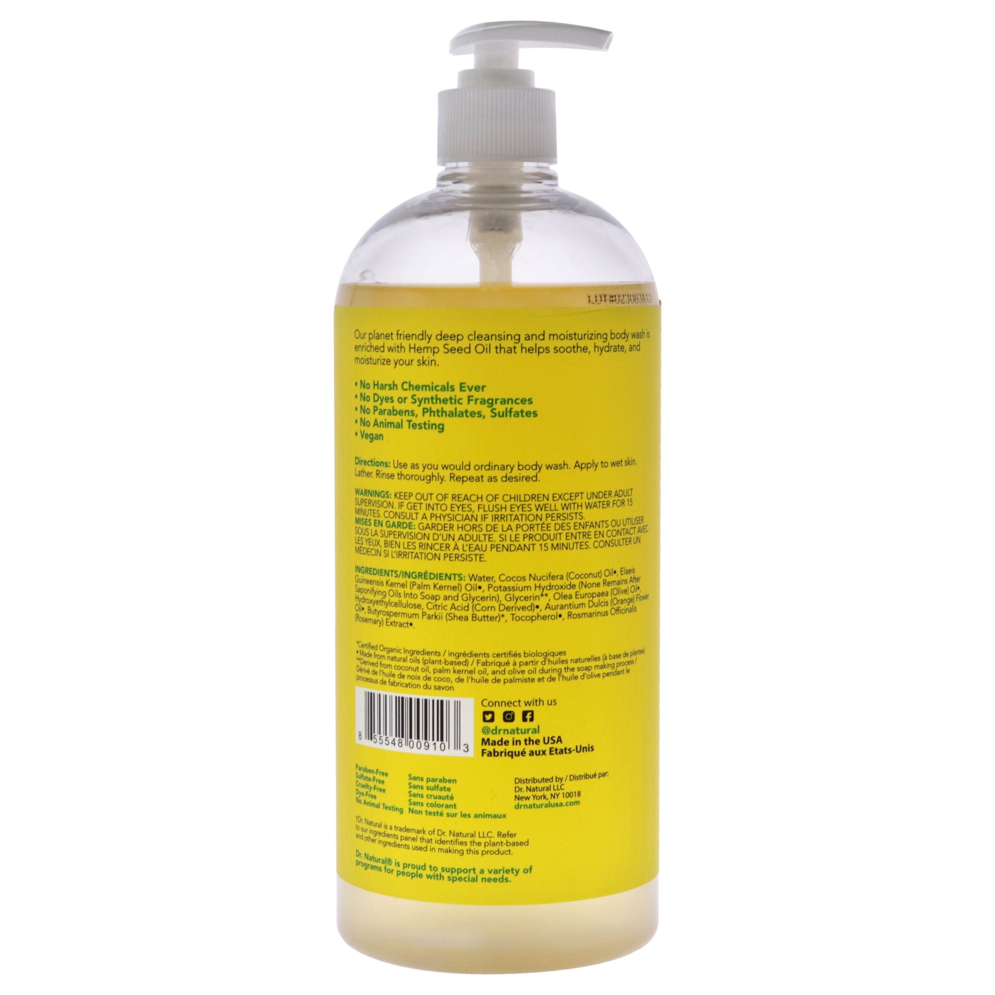 Refreshing Oil Body Wash - Citrus by Dr. Natural for Unisex - 32 oz Body Wash, See Description, alternate image number 1