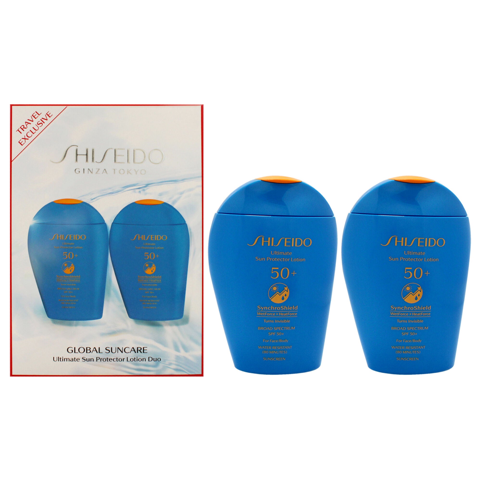 Ultimate Sun Protector Lotion SPF 50 Plus Duo by Shiseido for Women - 2 x 5 oz Lotion, See Description, hi-res image number 0