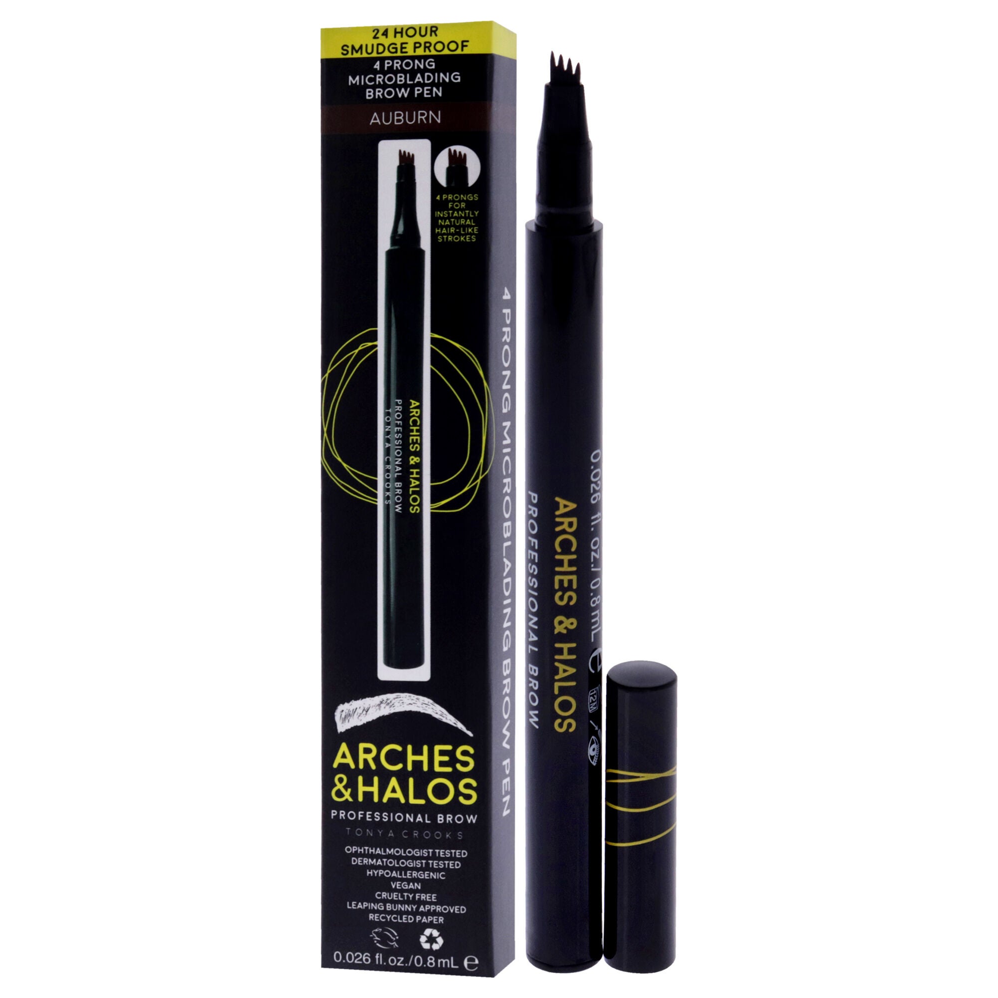 Microblading Brow Shaping Pen - Auburn by Arches and Halos for Women - 0.026 oz Eyebrow Pencil, , alternate image number 7