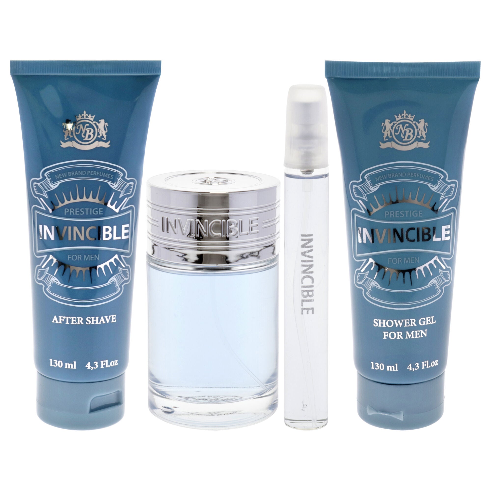 Invincible by New Brand for Men - 4 Pc Gift Set 3.3oz EDT Spray, 0.5oz EDT Spray, 4.3oz After Shave, 4.3oz Shower Gel, See Description, alternate image number 3