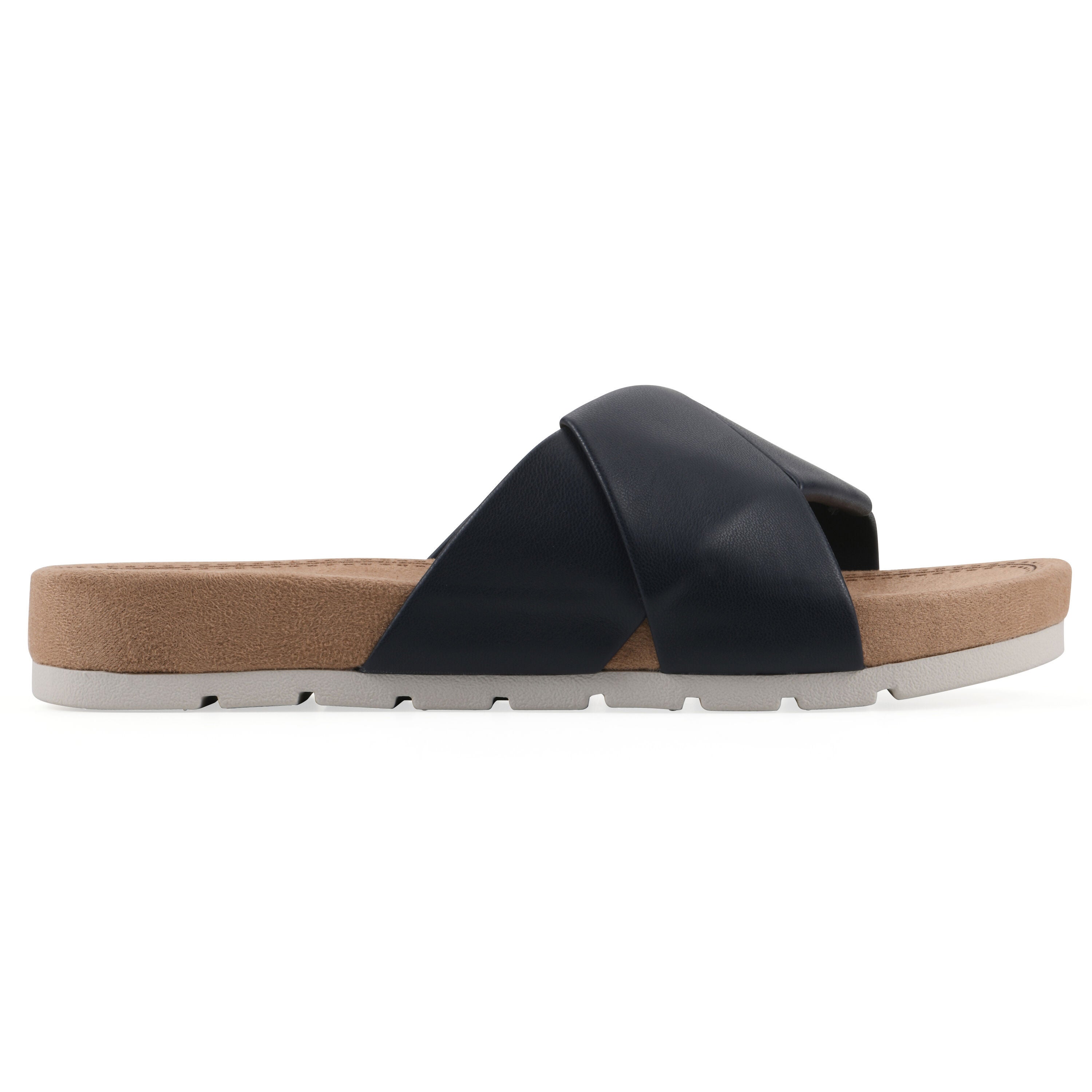 Tincie Slide Sandal, NAVY SMOOTH, alternate image number 2