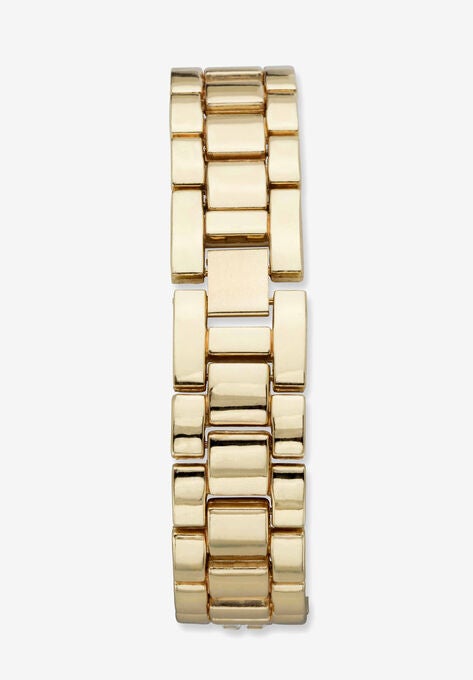 Gold Tone Crystal Leopard Fashion Watch 7.5 inches, , on-hover image number null