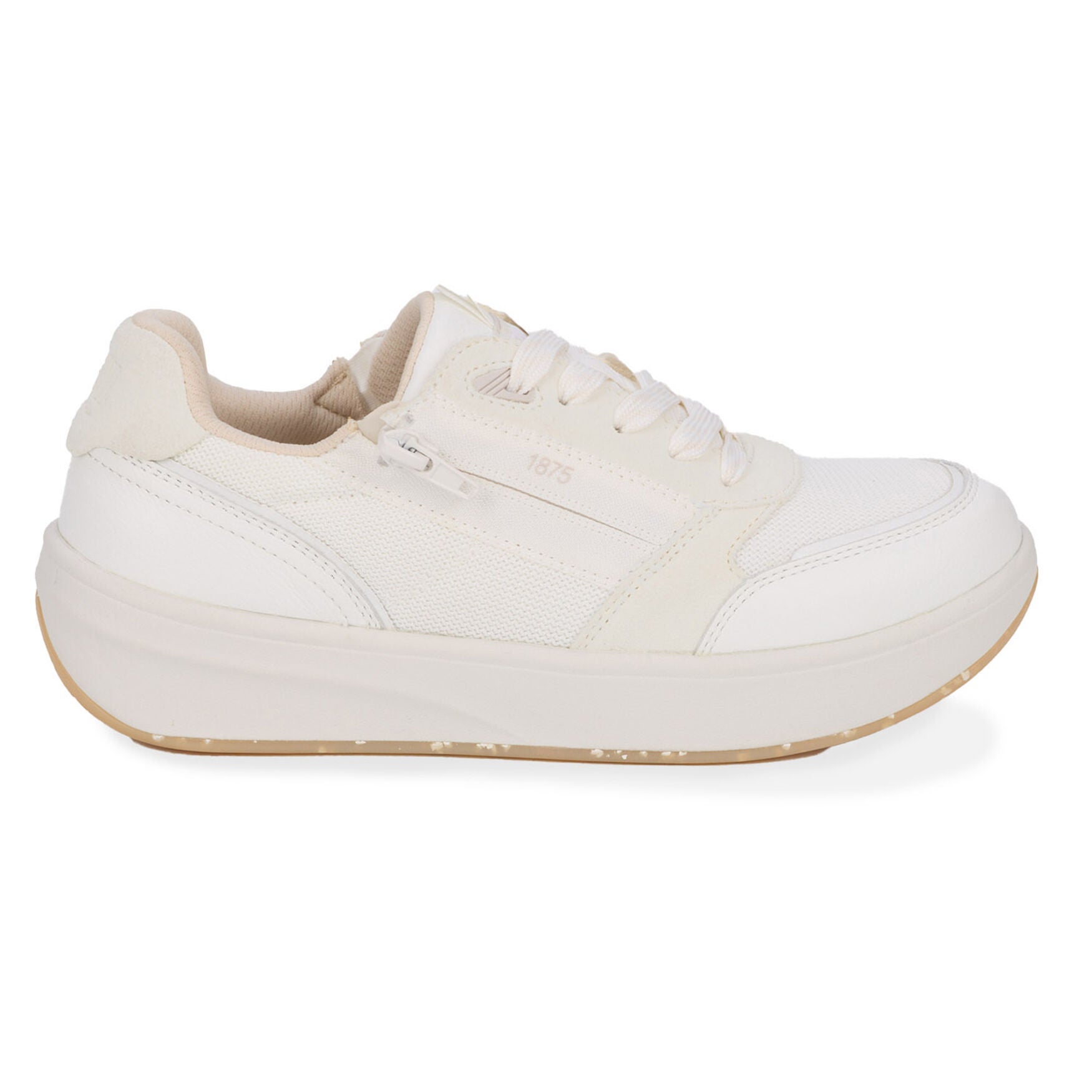 Happy Double Zip Sneaker, WHITE, alternate image number 2