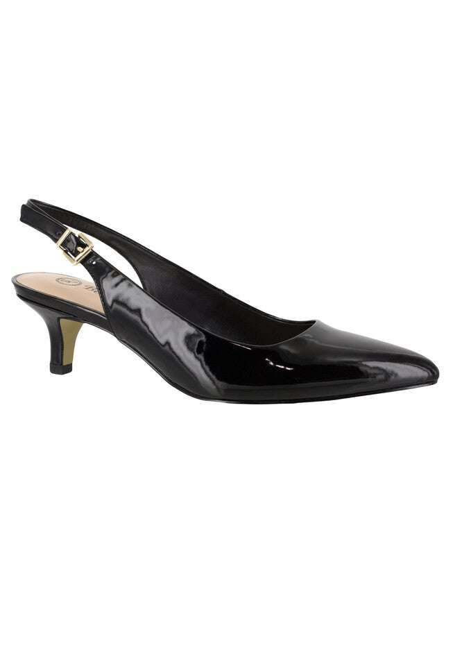 Scarlett II Slingback Pumps by Bella Vita®, BLACK PATENT, hi-res image number 0