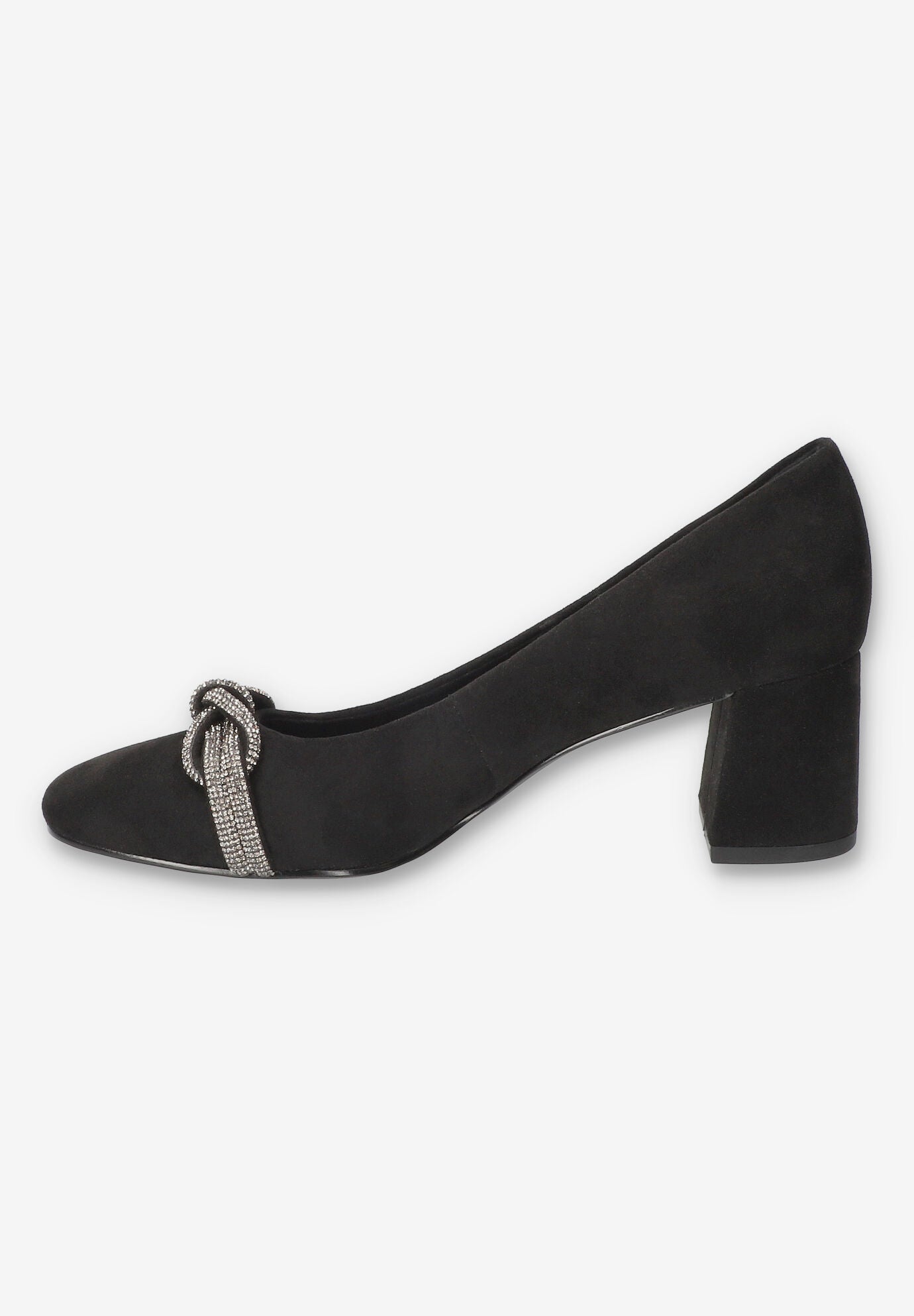 Marigold Square Toe Pump, BLACK SUEDE, alternate image number 4