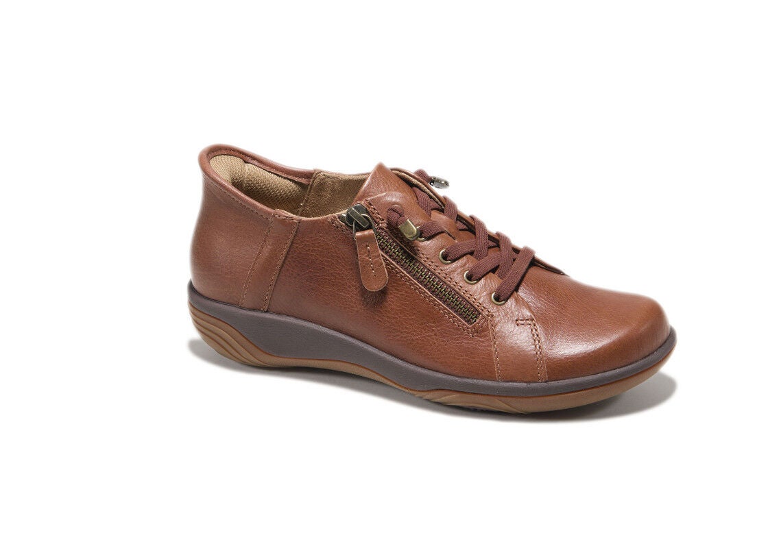 Alma Hands-Free Slip-On Flat, COGNAC, alternate image number 2