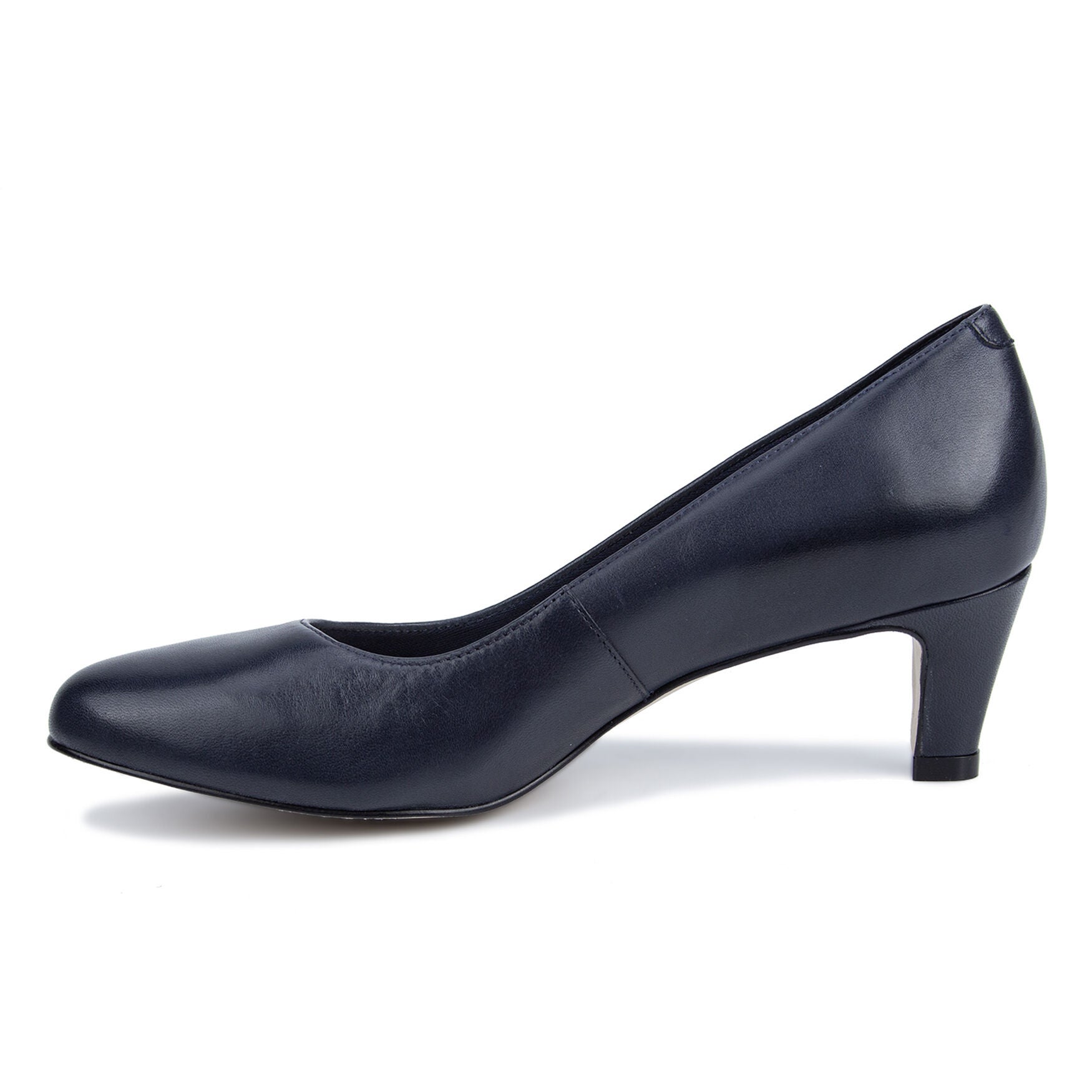 Joy II Round Toe Pump, NAVY BLUE LEATHER, alternate image number 3