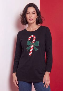 Plus Size Graphic Long Sleeve Tee