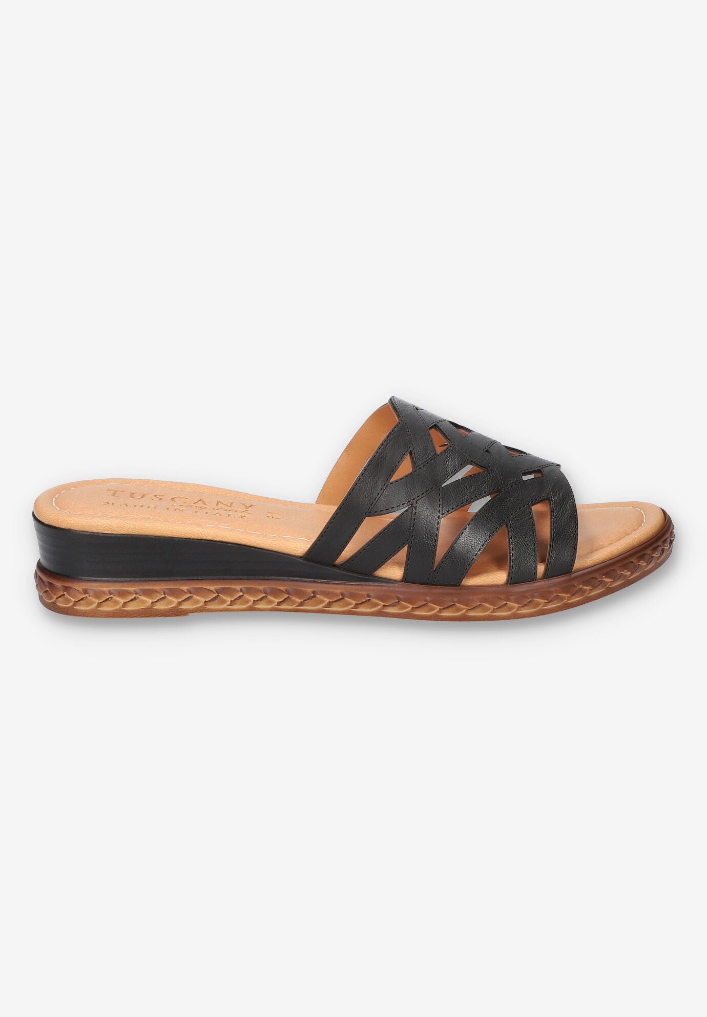 Edda Wedge Sandal, BLACK, alternate image number 2