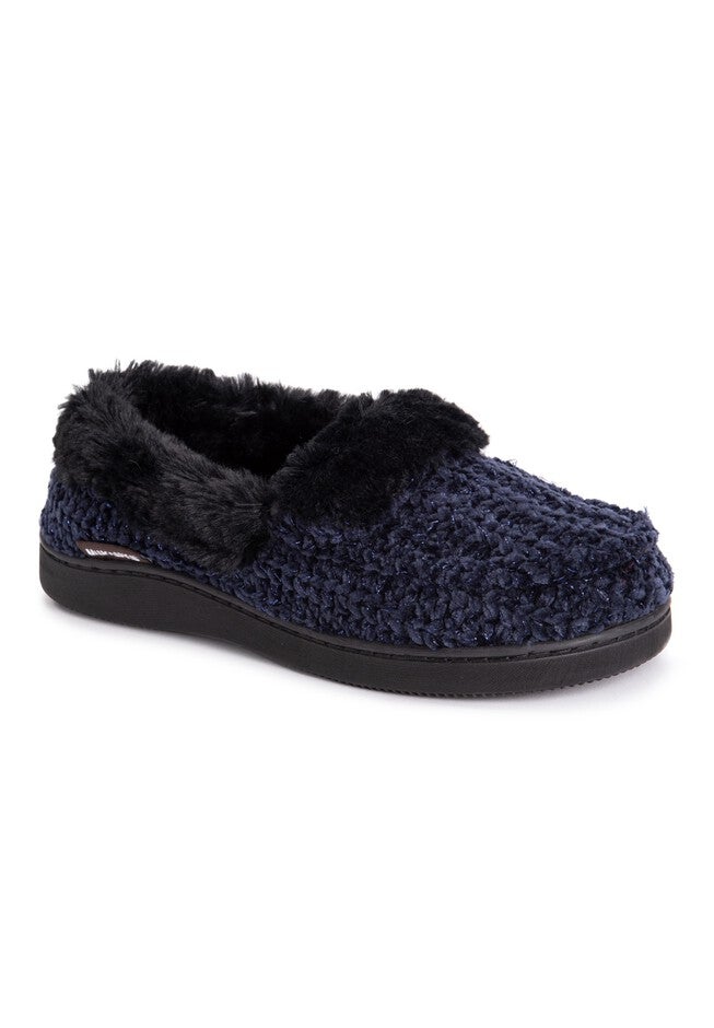 Jana Moccasin Slipper by Muk Luks®, DARK BLUE, hi-res image number null