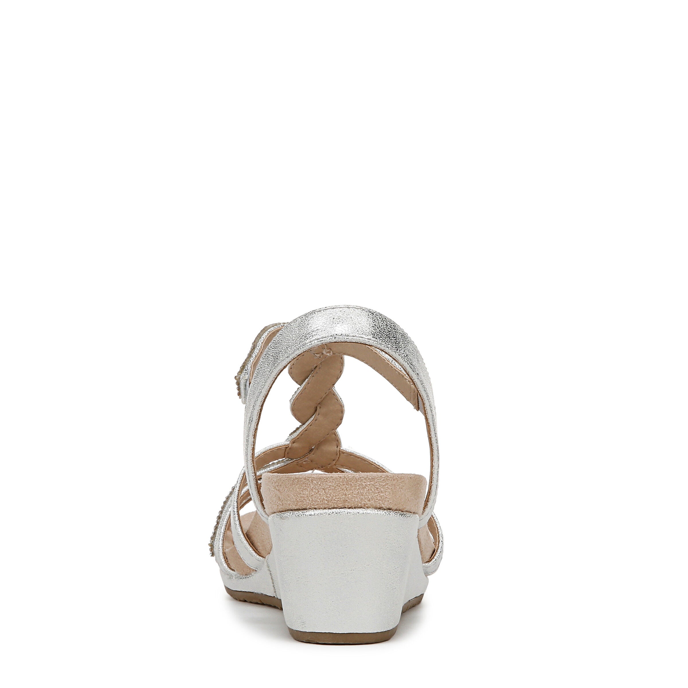 Miami Wedge Sandal, SILVER, on-hover image number 1