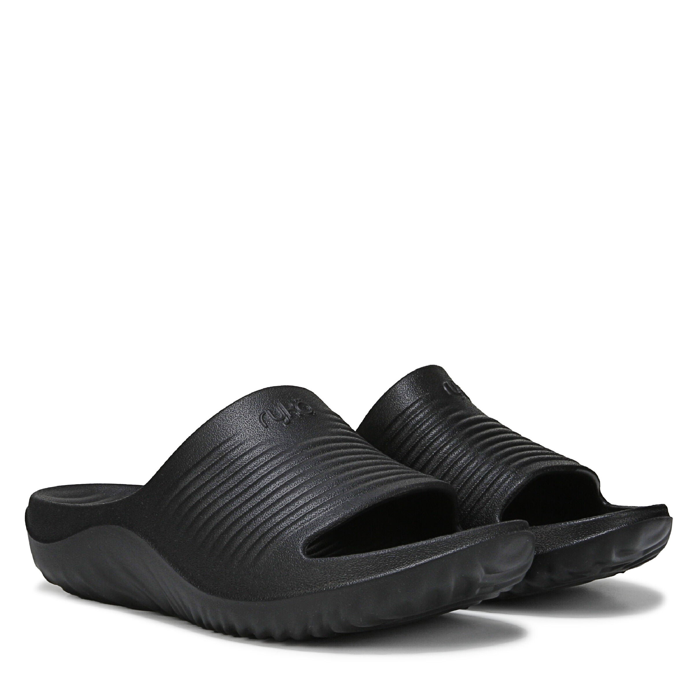 Echo Recovery Slide Sandal, BLACK, alternate image number 2