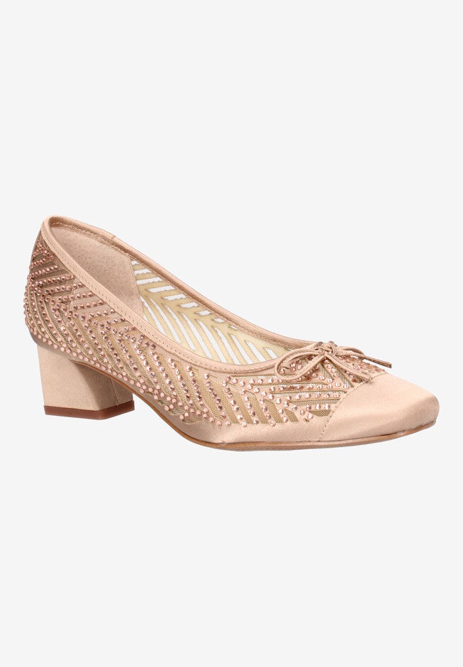 Women's Saila Pumps 2" Heel Dress Shoes, Beige | Woman Within Women's Saila Pumps 2" Heel Dress Shoes, Beige | Woman Within