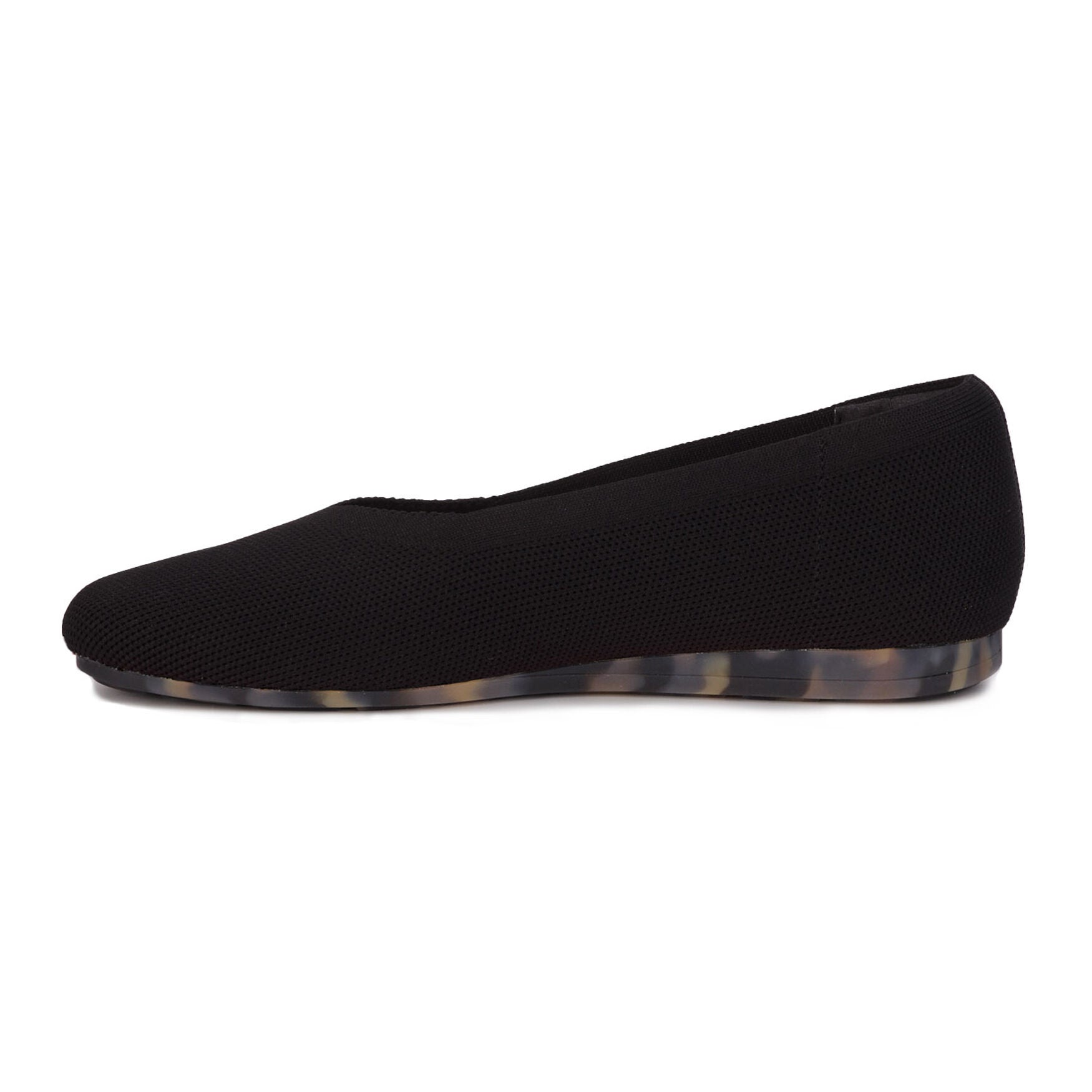 Niki Stretch Knit Flat, BLACK KNIT, alternate image number 3