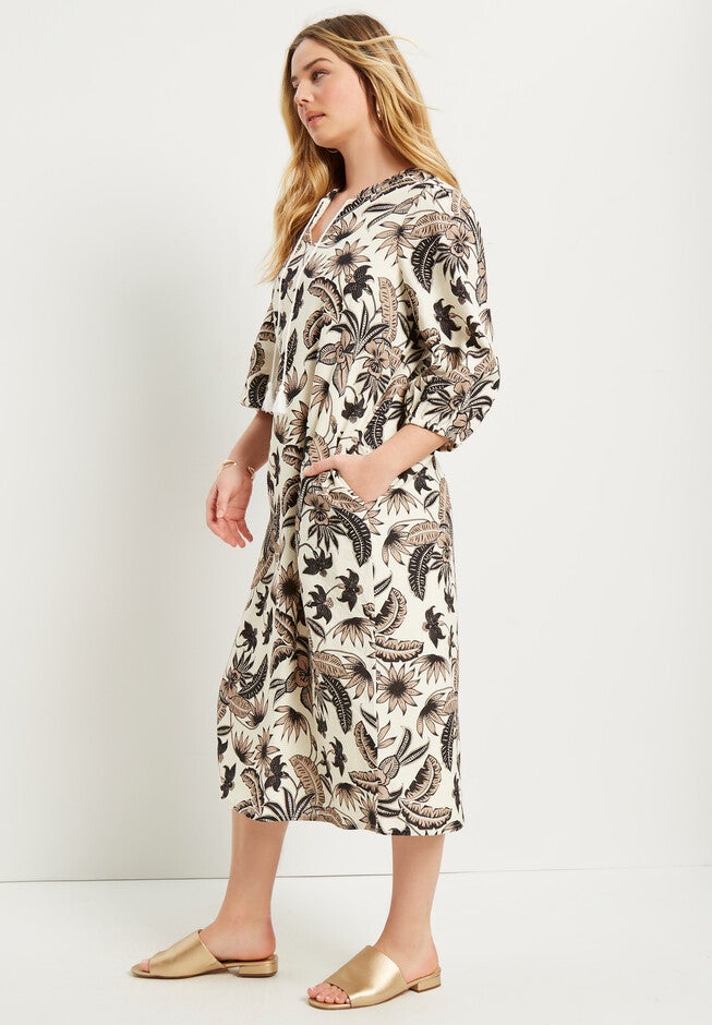 Halcion Lino Soleil Shirtdress, , alternate image number null