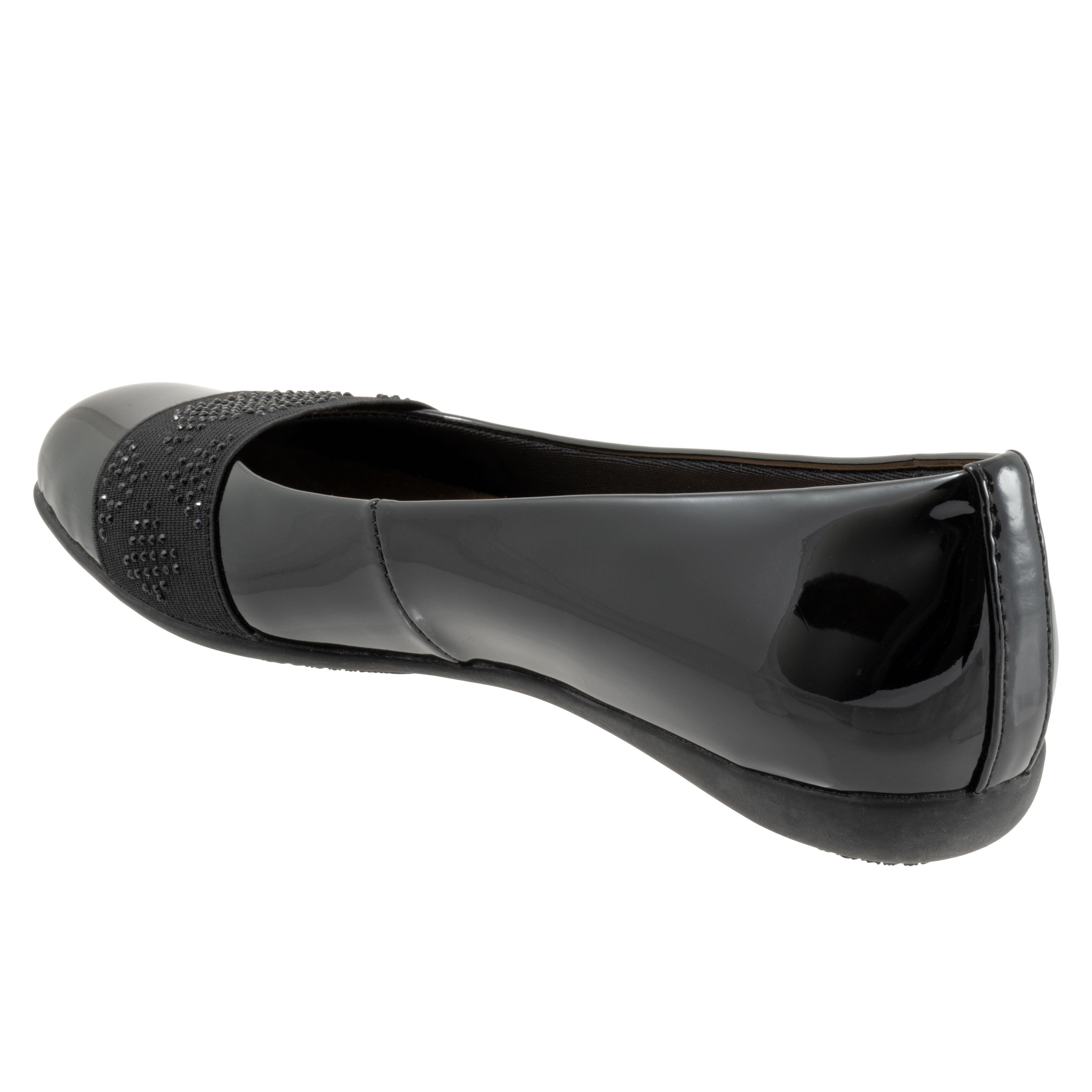 Samantha Flat, BLACK PATENT, on-hover image number 1