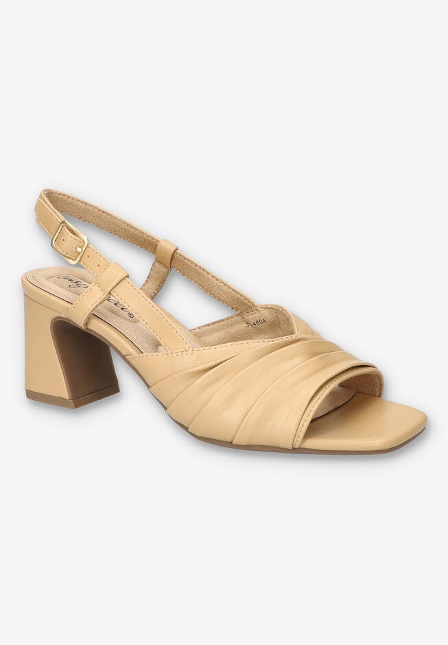Lucie Square Toe Sandal, BEIGE, hi-res image number 0