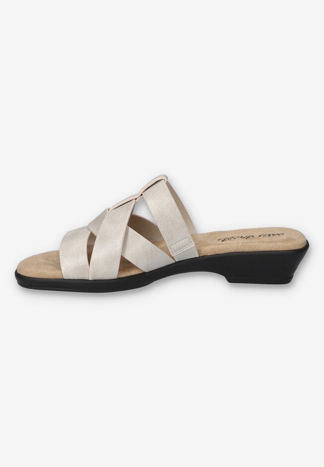 Lakeport Comfort Slide Sandal, SILVER, alternate image number 4