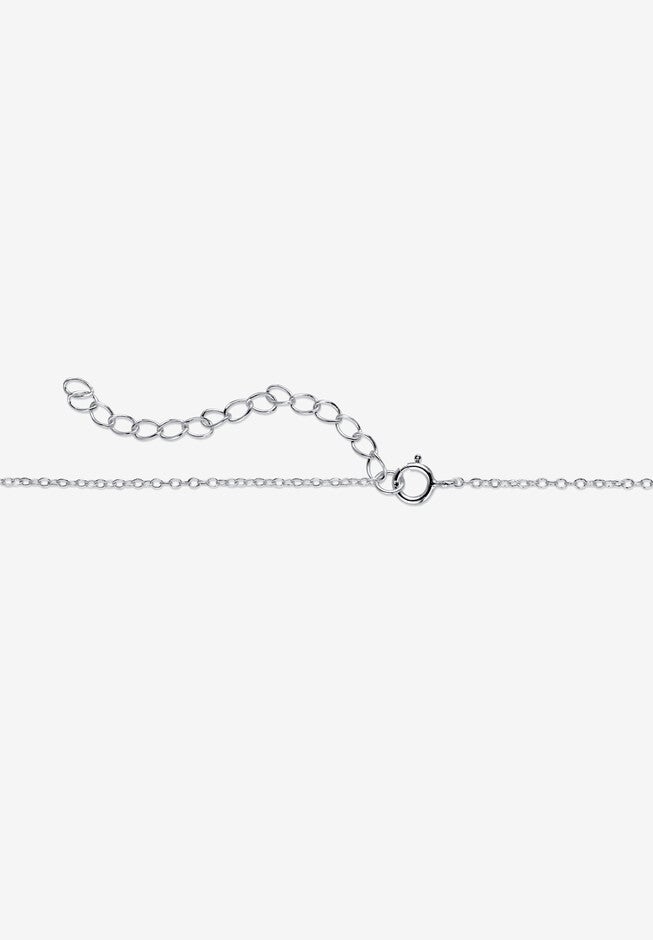 .16 Tcw .925 Sterling Silver Cubic Zirconia Butterfly Necklace 18 inches-20 inches, , on-hover image number null