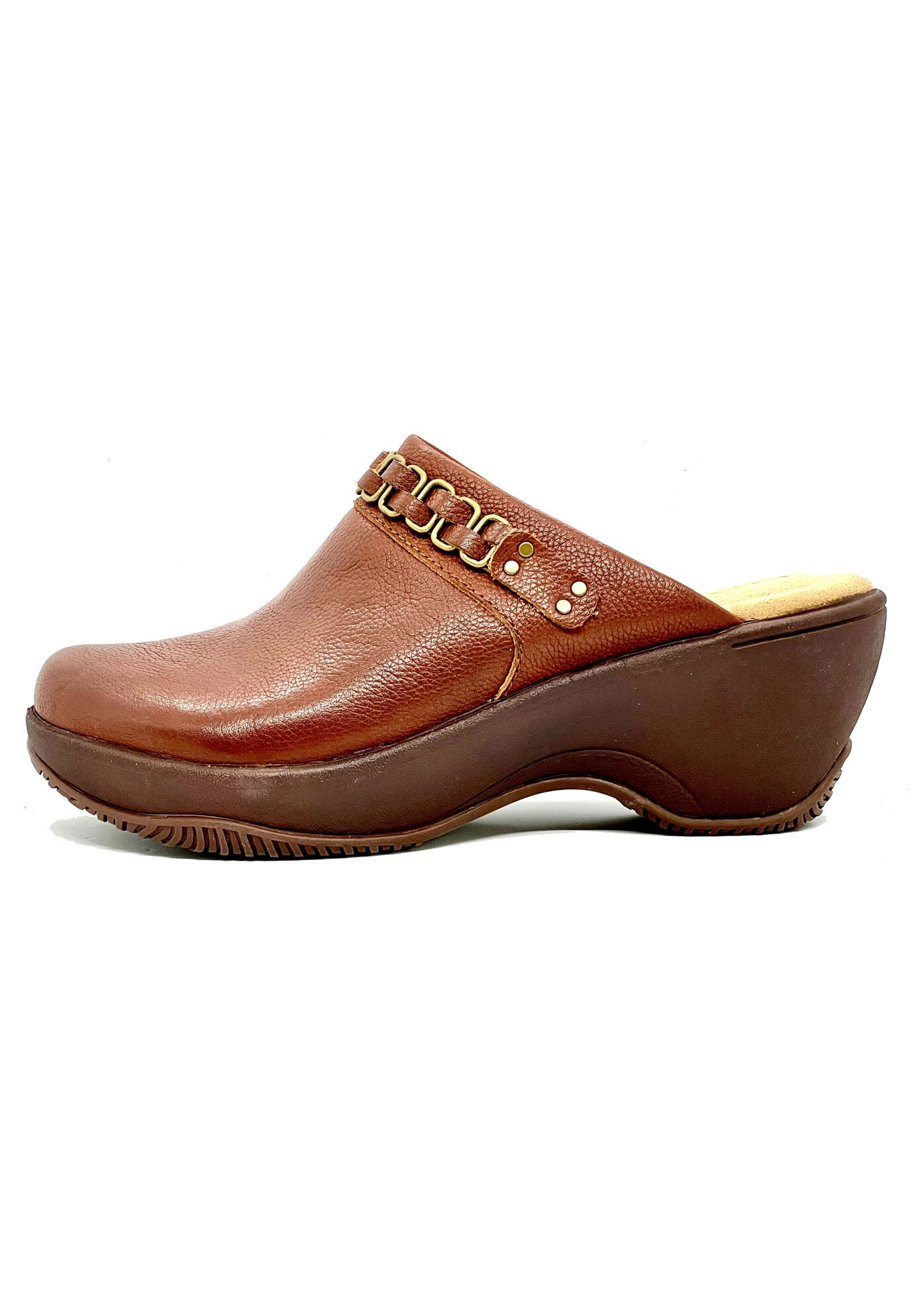 Chloe Clog, DARK BROWN SOLID, hi-res image number 0