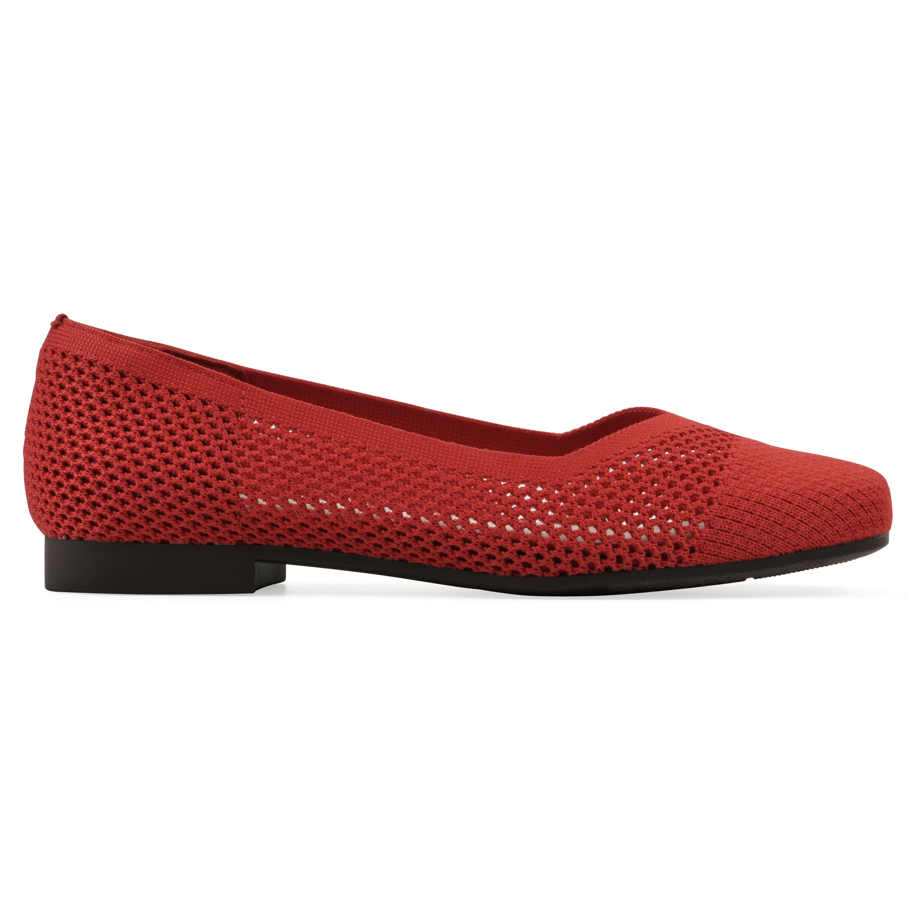 Beslee Fly Knit Ballet Flat, RED FABRIC, alternate image number 2
