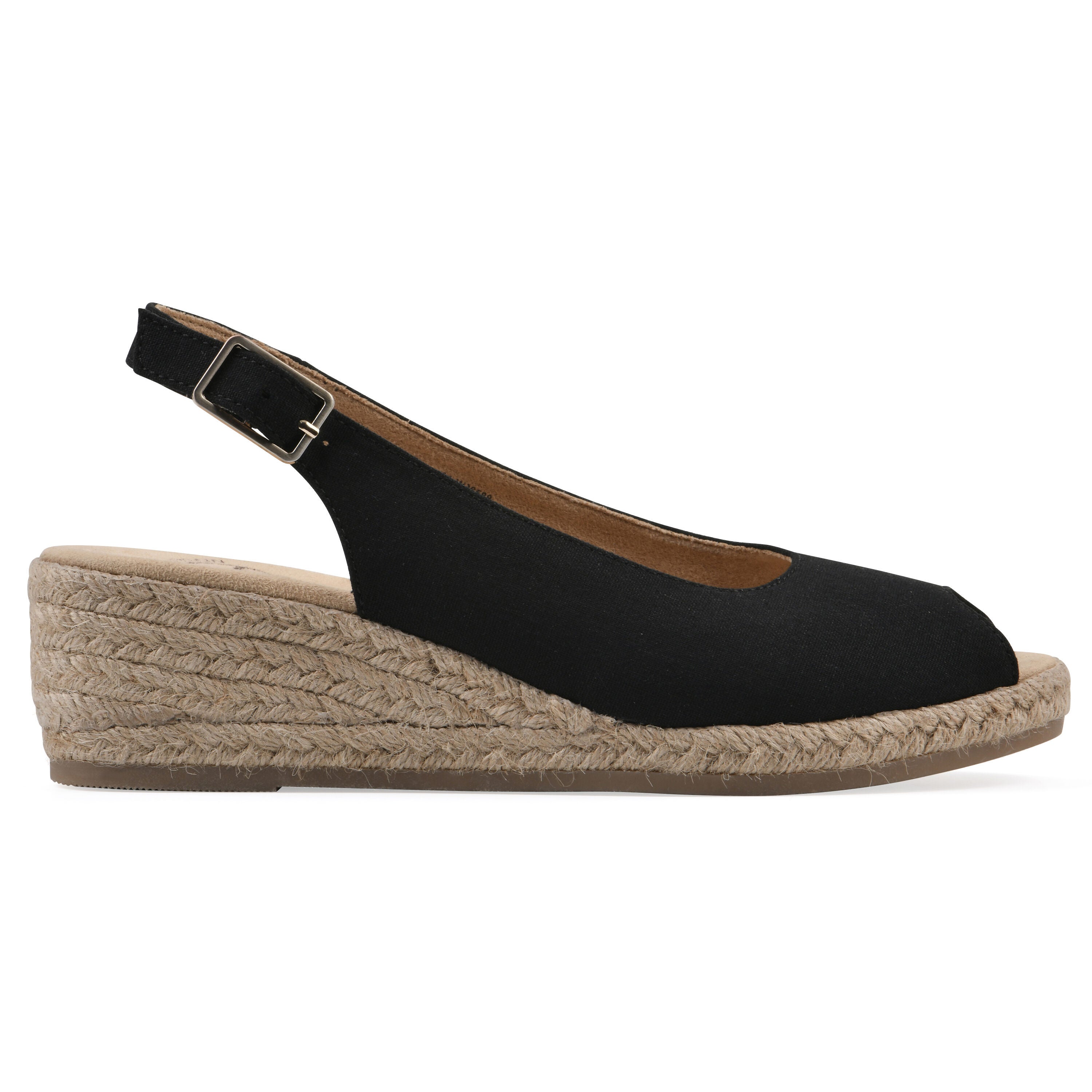Maize Espadrille Wedge Sandal, BLACK FABRIC, alternate image number 2