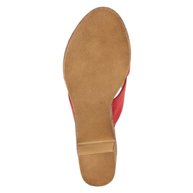 Blanchar Slide Sandal, RED SUEDE, alternate image number 6