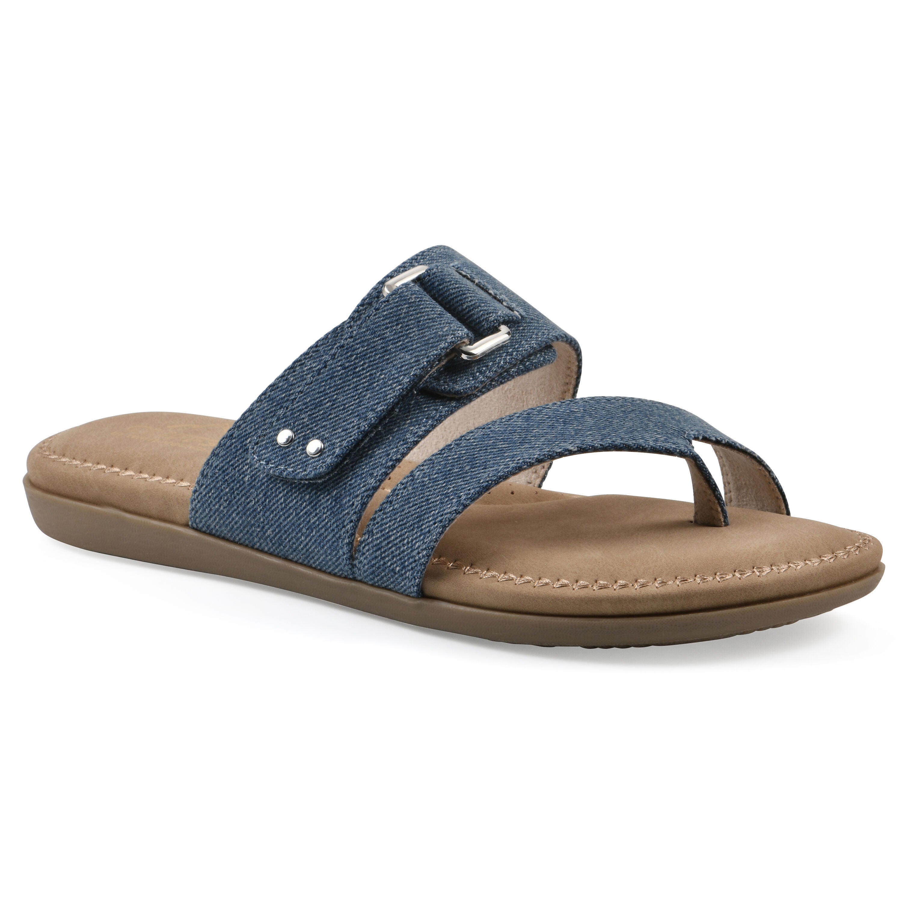 Fancify Slide Sandal, BLUE DENIM FABRIC, hi-res image number 0