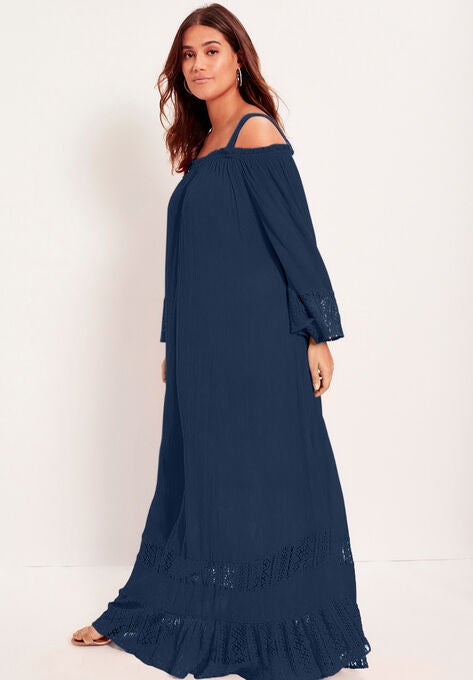 Off-The-Shoulder Sundrop Maxi Dress, , alternate image number null