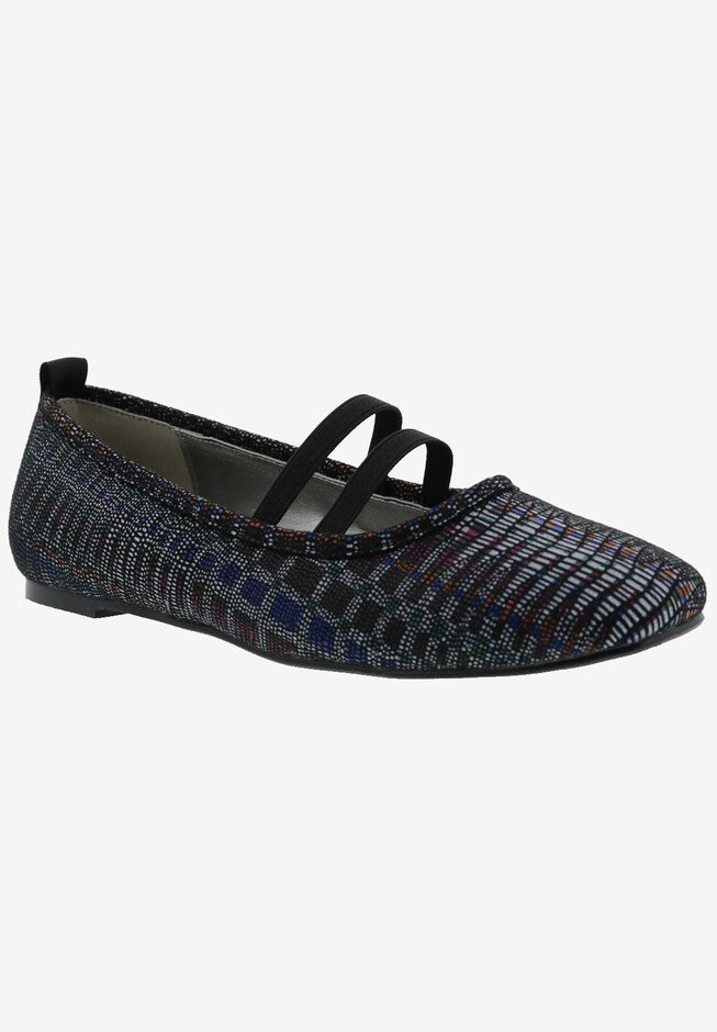 Sissy Flat, BLACK MULTI TEXTILE, hi-res image number 0