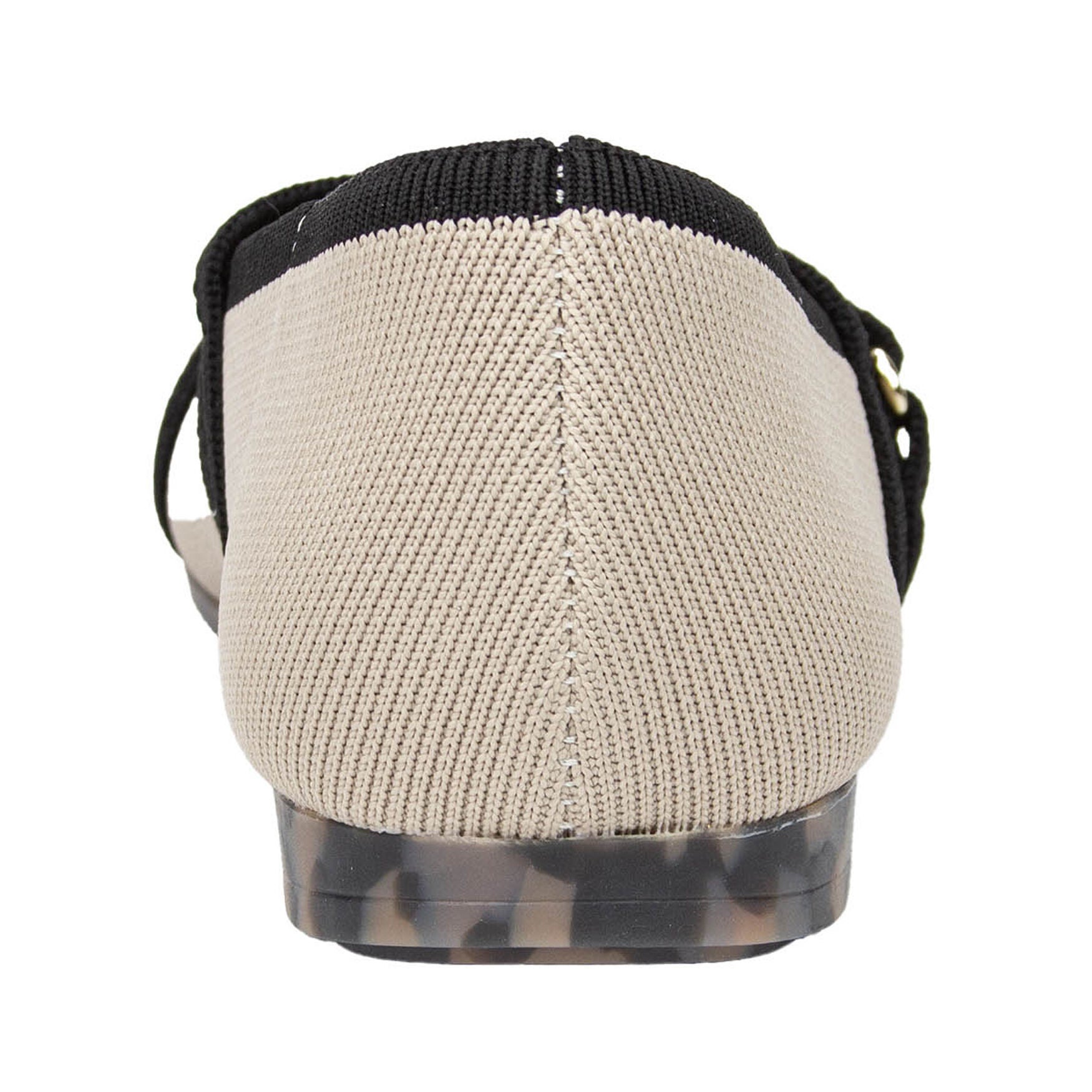 Nicolette Zig Zag Stretch Knit Flat, TAUPE KNIT, on-hover image number 1