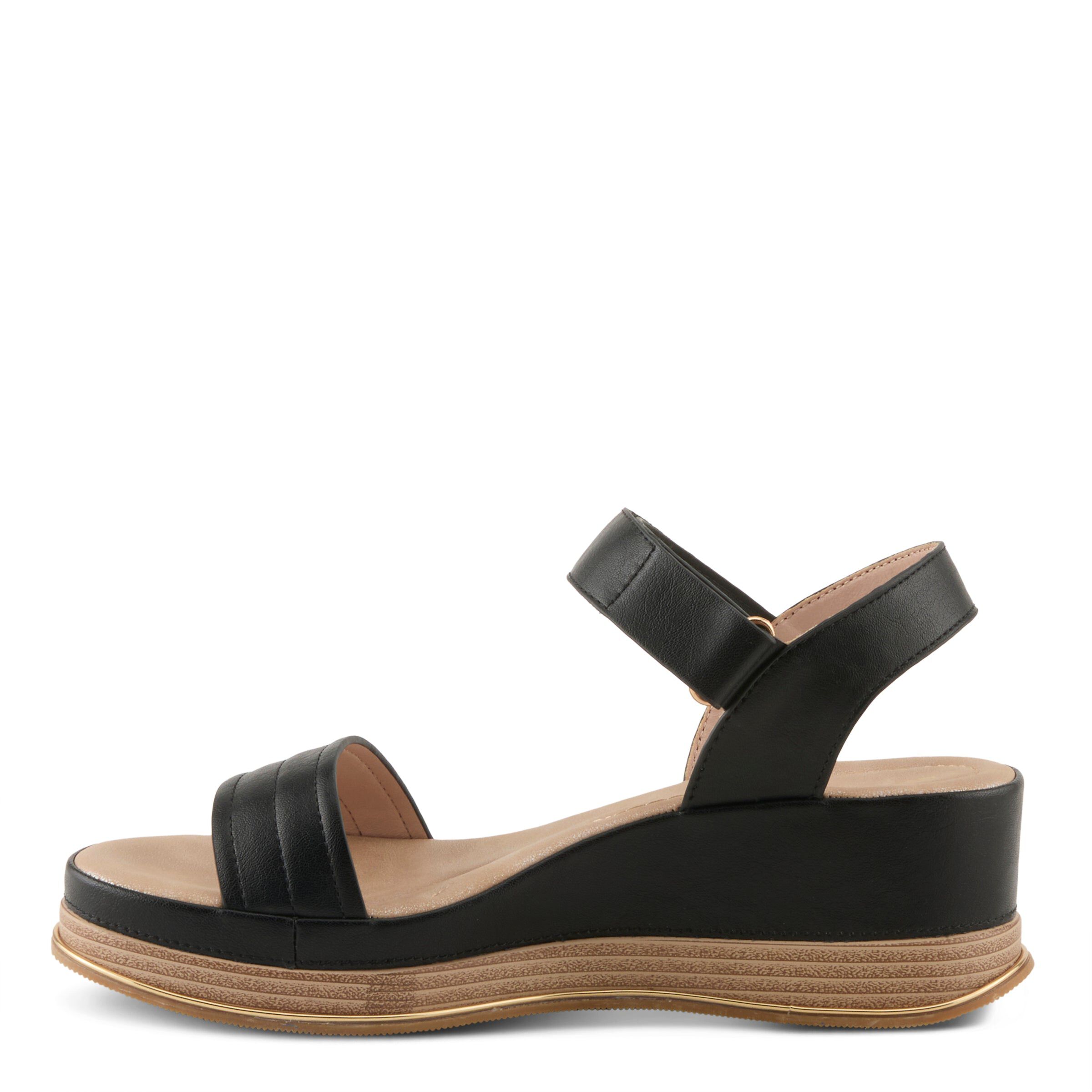 Sahil Wedge Sandal, BLACK, alternate image number 2