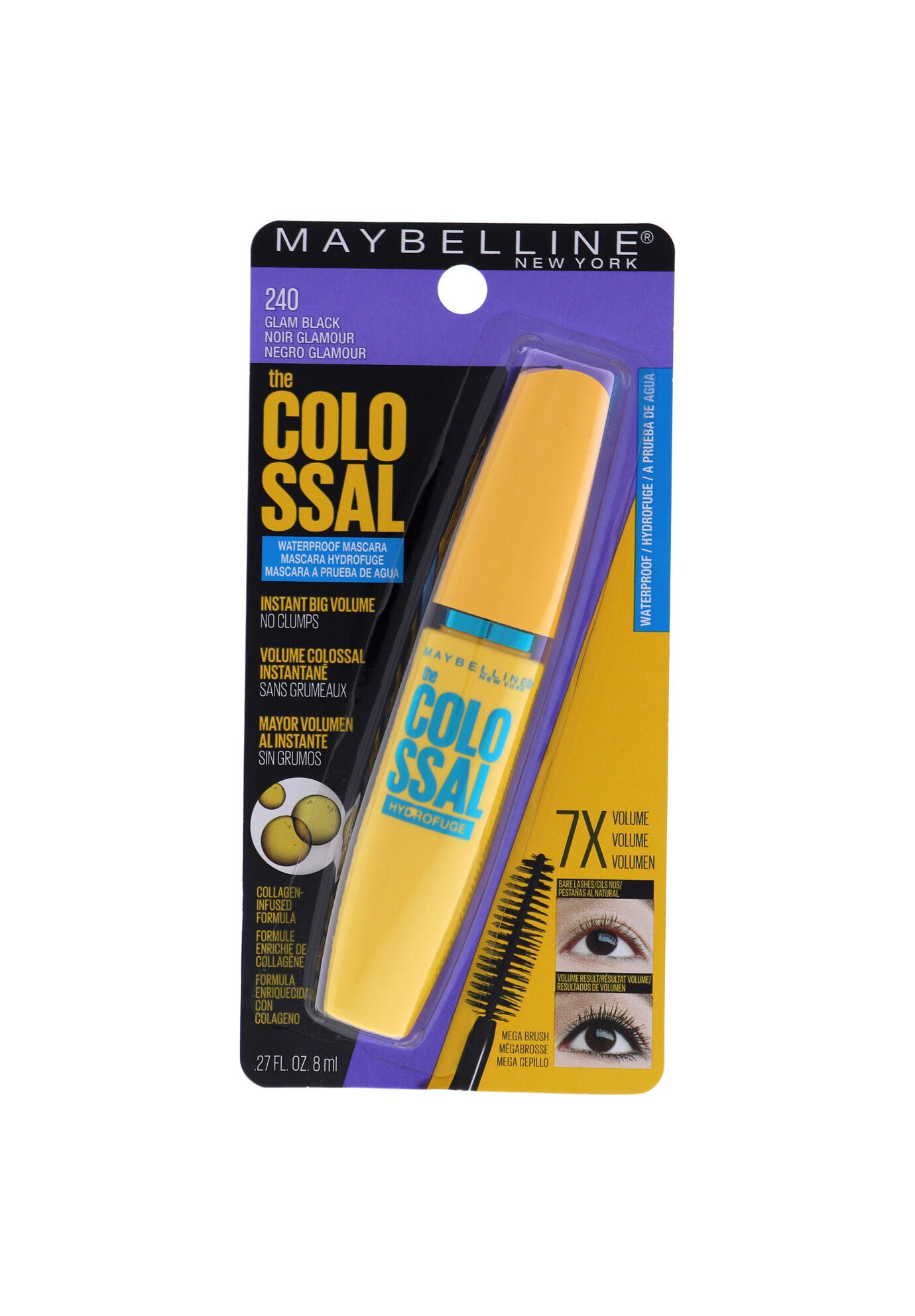 The Colossal Volum Express Waterproof Mascara - 0.27 Oz Mascara, GLAM BLACK, hi-res image number 0
