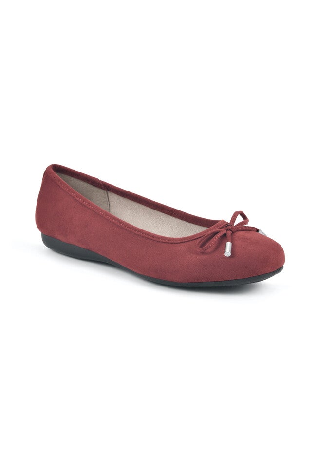 Aubrie Flat, DARK RED SUEDE, hi-res image number 0