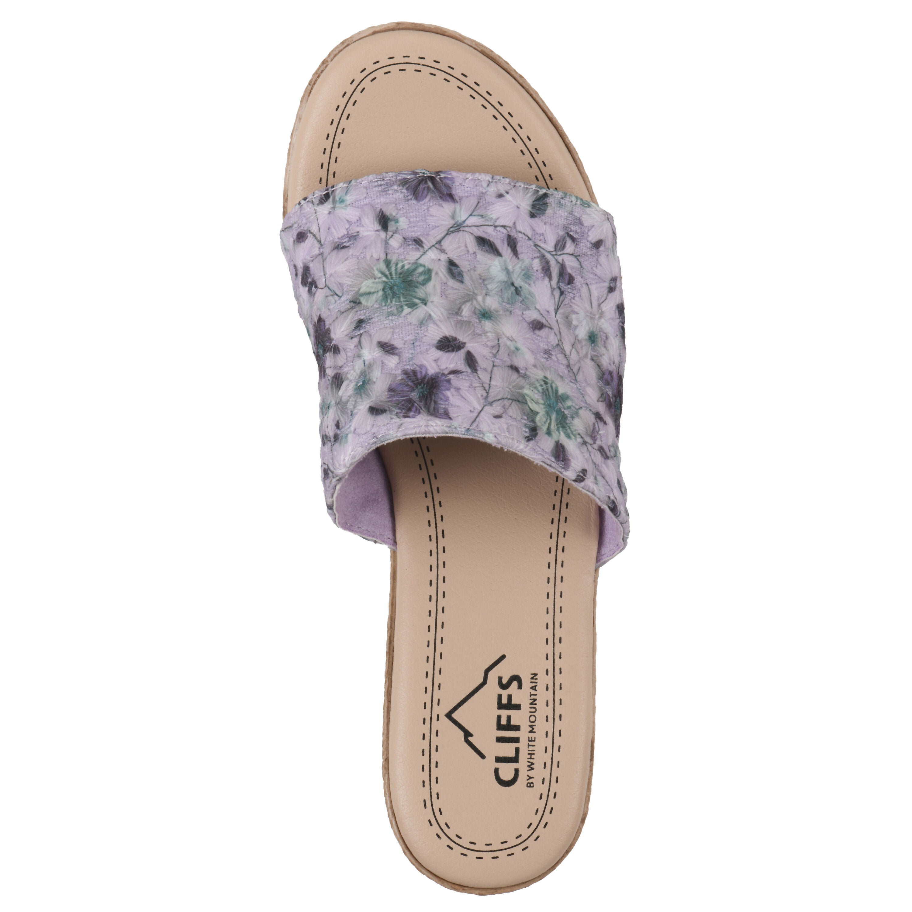 Biancia Wedge Sandal, LAVENDER FLORAL, alternate image number 4