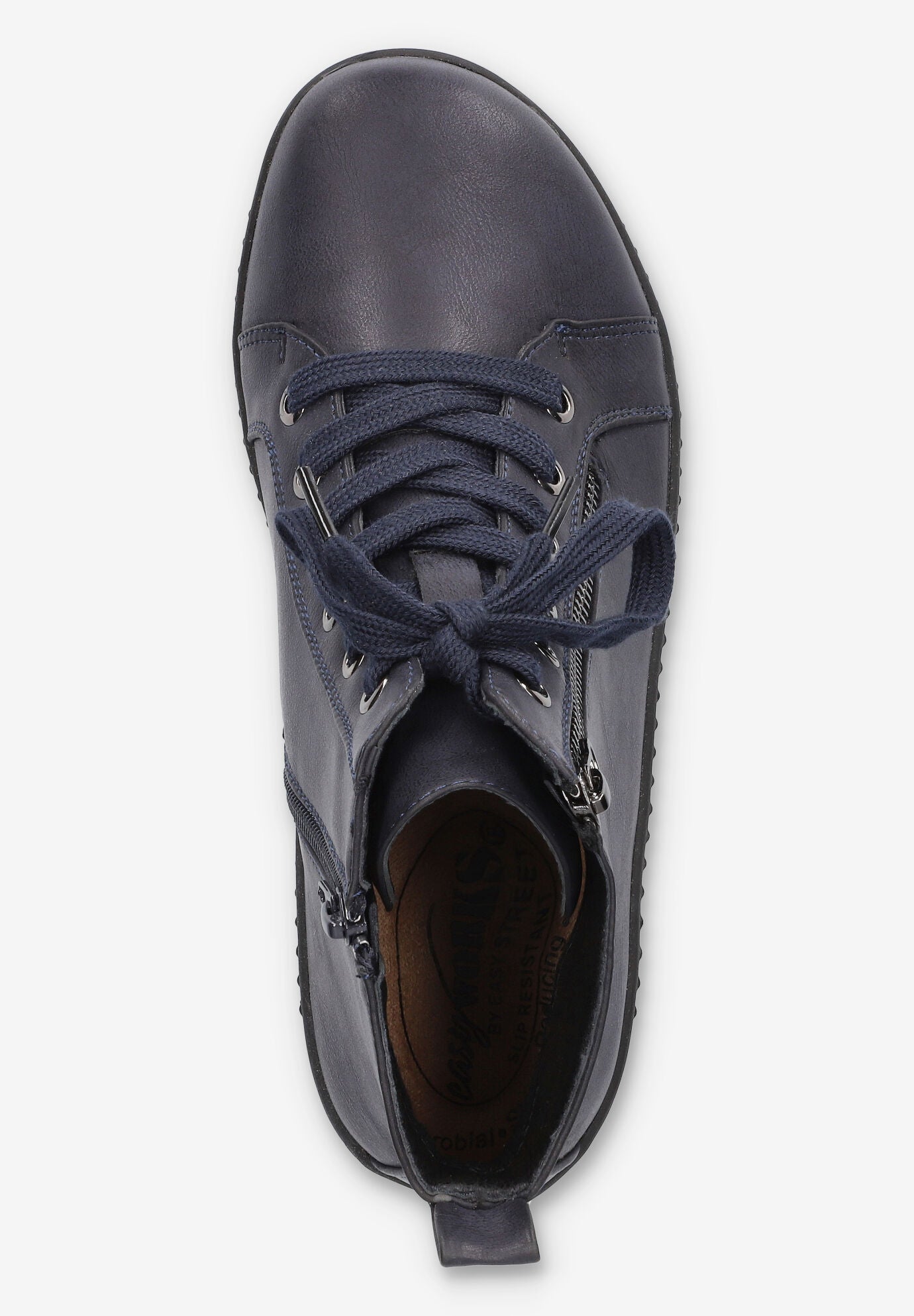 Hollyann Slip-Resistant Ankle Boot, NAVY BURNISHED, alternate image number 6