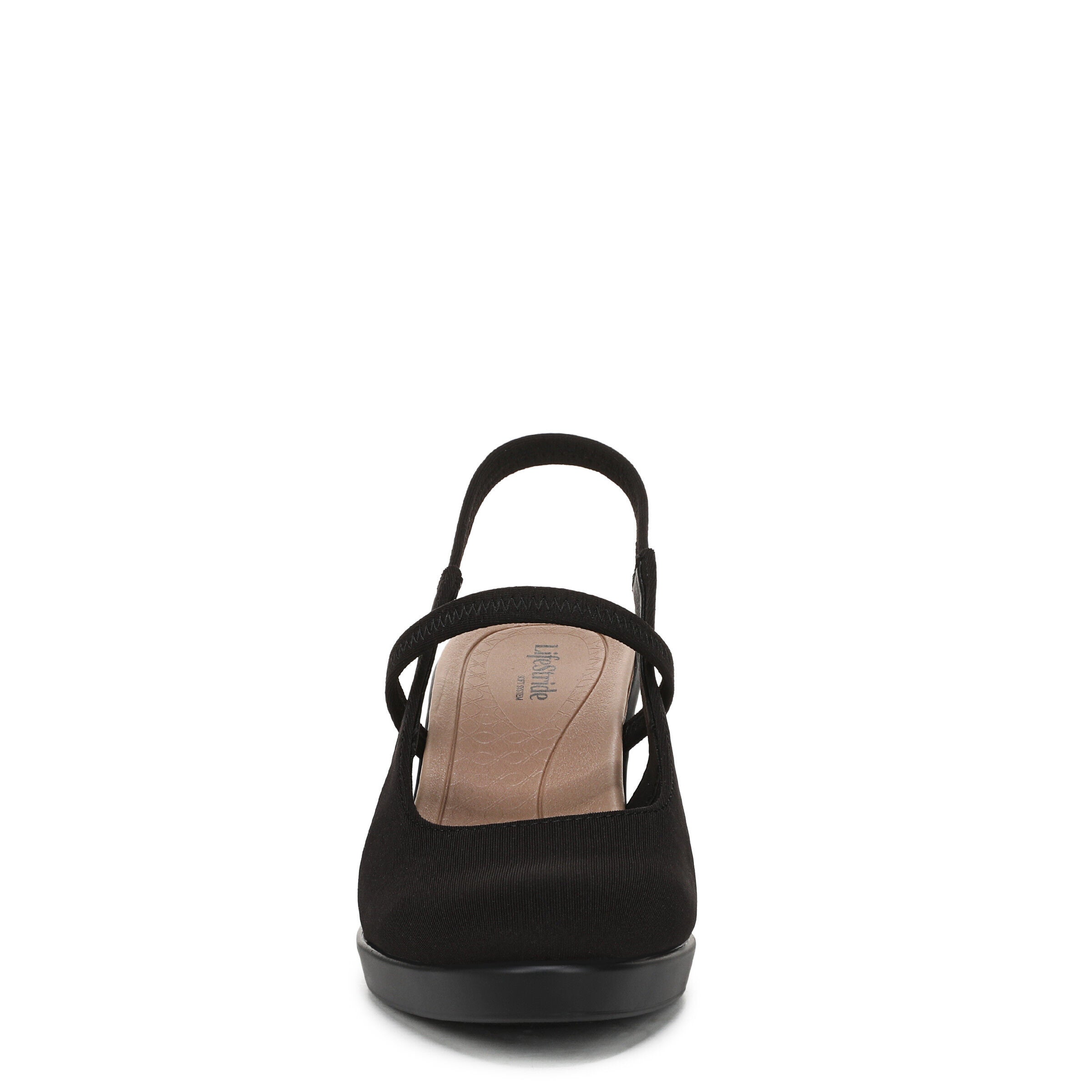 Evoke Slingback Pump, BLACK FABRIC, alternate image number 4