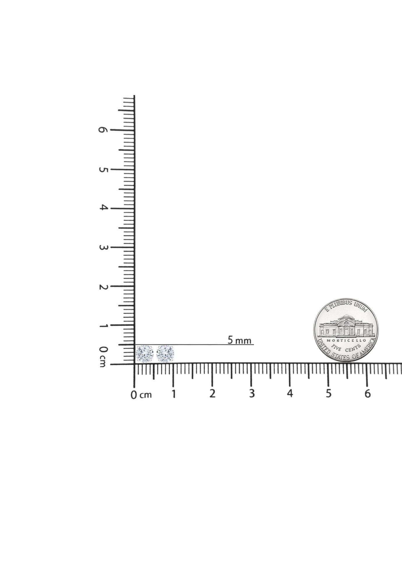 14K Gold 1.0 Cttw Round Brilliant Cut Lab Grown Diamond 4-Prong Classic Solitaire Stud Earrings, , alternate image number 4