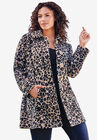 Plush Fleece Jacket, KHAKI GRAPHIC SPOTS, hi-res image number null
