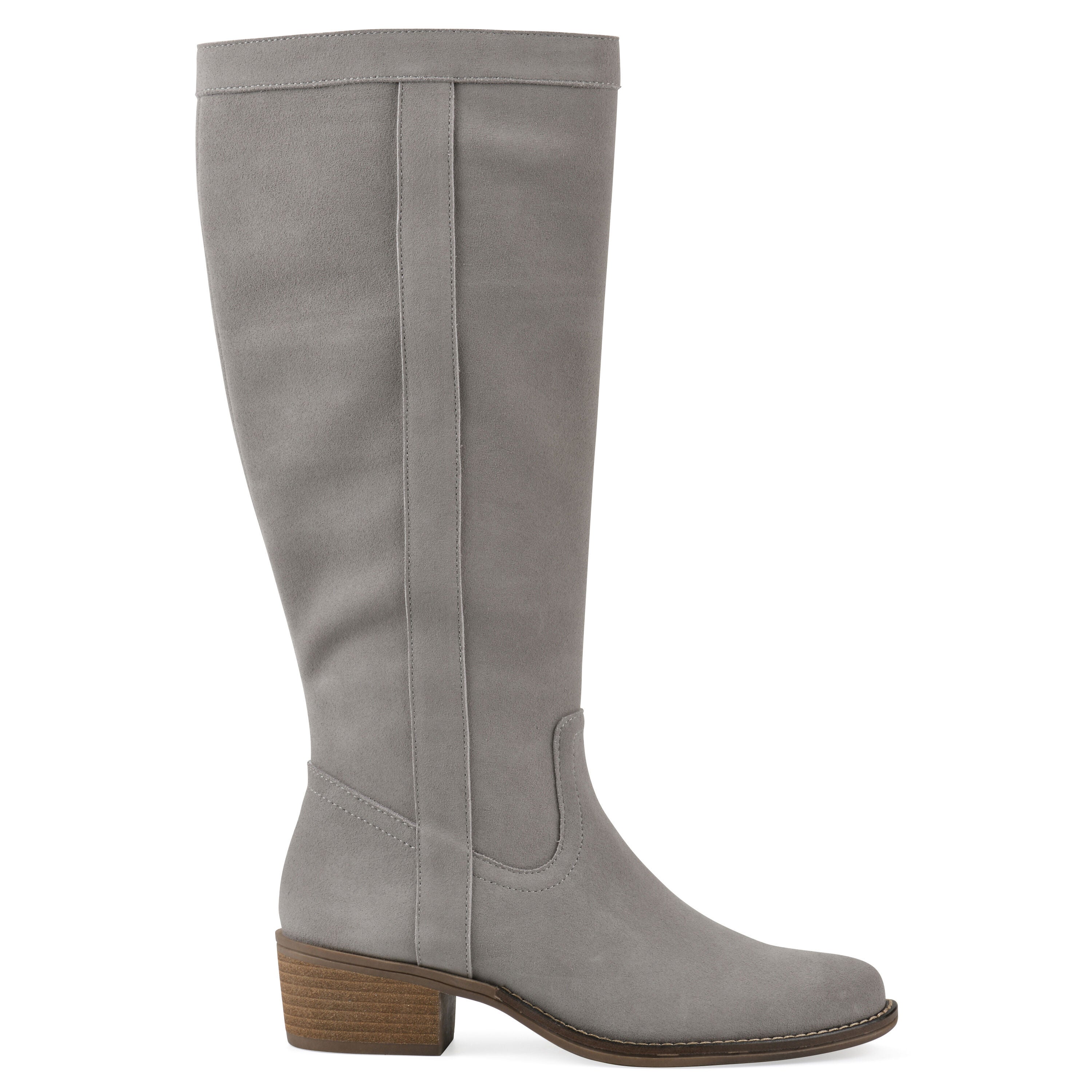 Altitude Wide Calf Tall Shaft Boot, LIGHT GREY SUEDE, alternate image number 2
