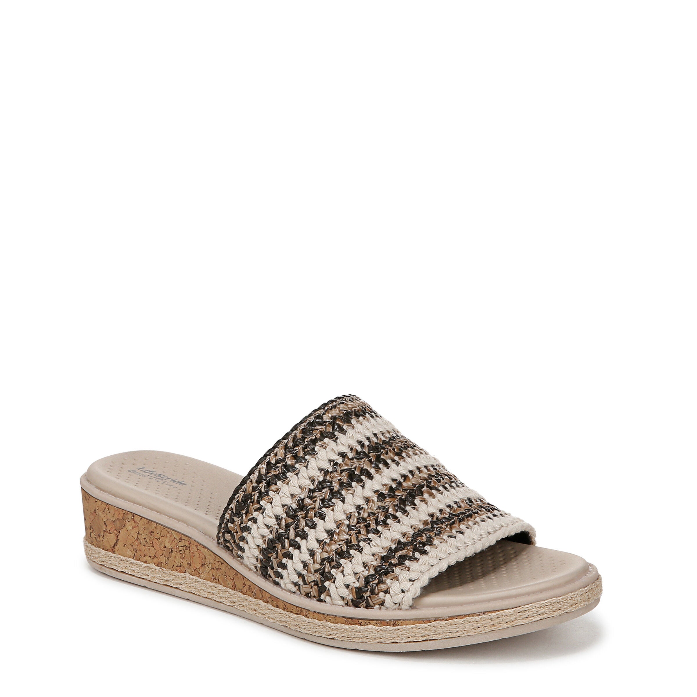 Breezy Sandal, BLACK RAFFIA, hi-res image number 0