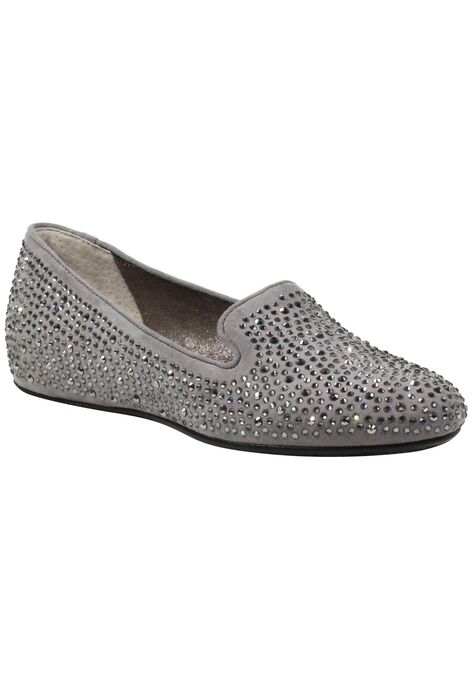 Hanuko Flats And Slip Ons , GRAY SUEDE, hi-res image number null