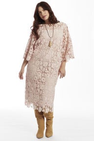 Scalloped Boudoir Lace Dress | Woman Within Scalloped Boudoir Lace Dress | Woman Within