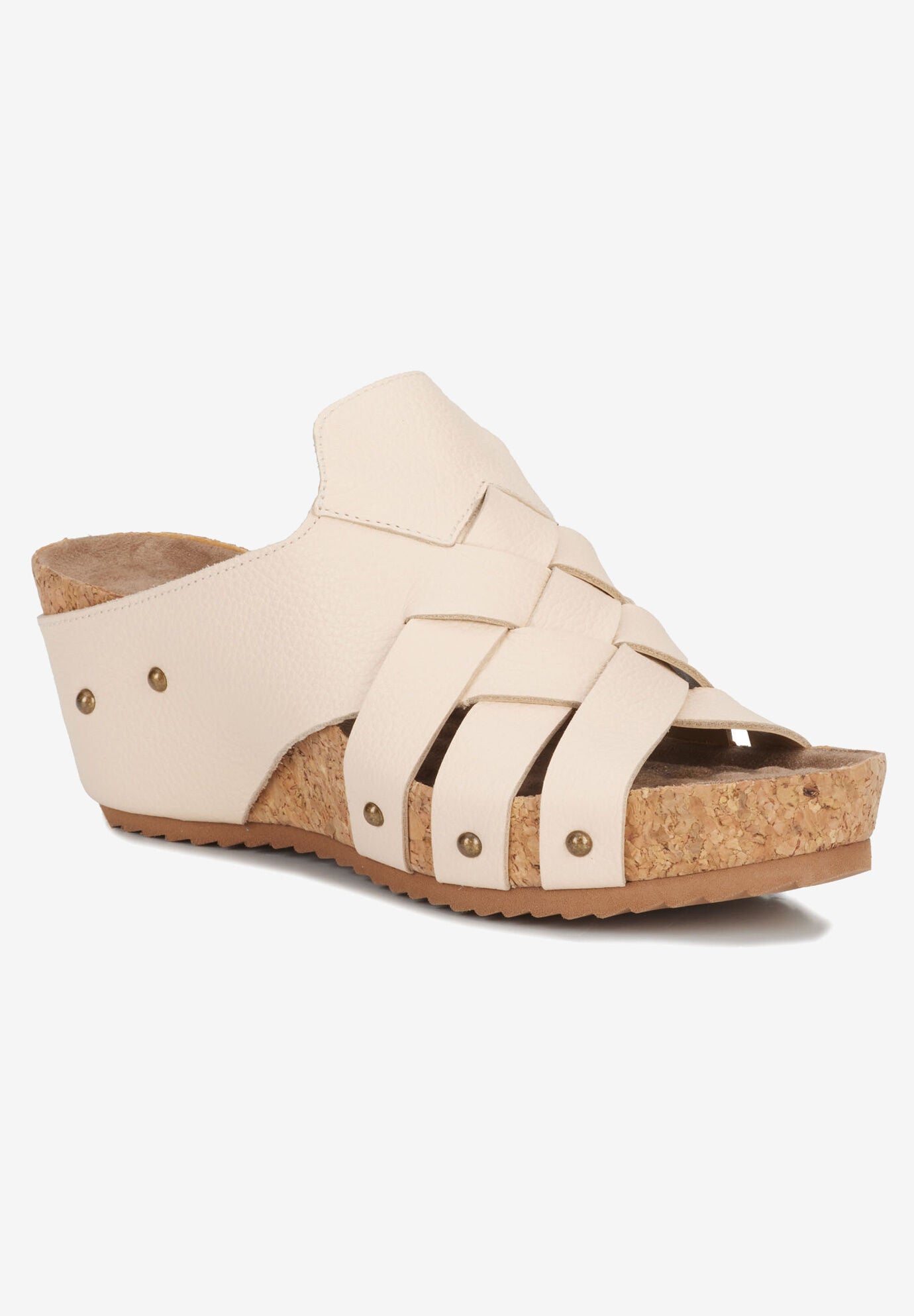 Tatum Wedge Sandal, VANILLA TUMBLED LEATHER, hi-res image number 0
