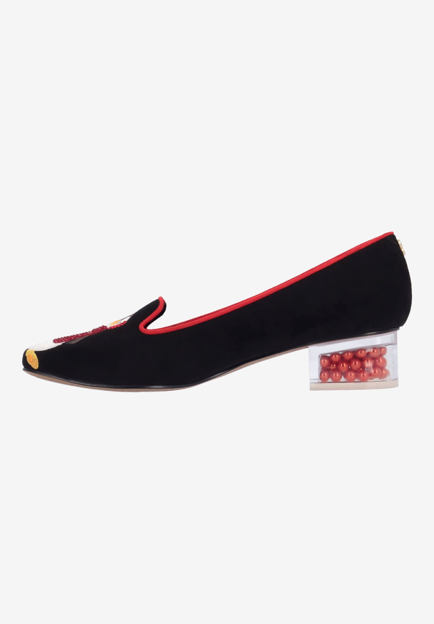 Pingwen Slip-On Pump, BLACK RED WHITE, alternate image number 4