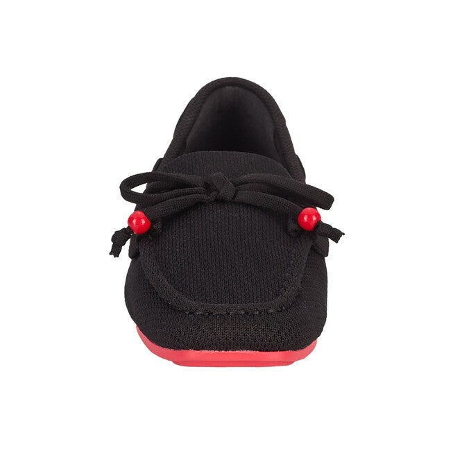 Neve Flat Knit Moccasin, BLACK KNIT, alternate image number 4