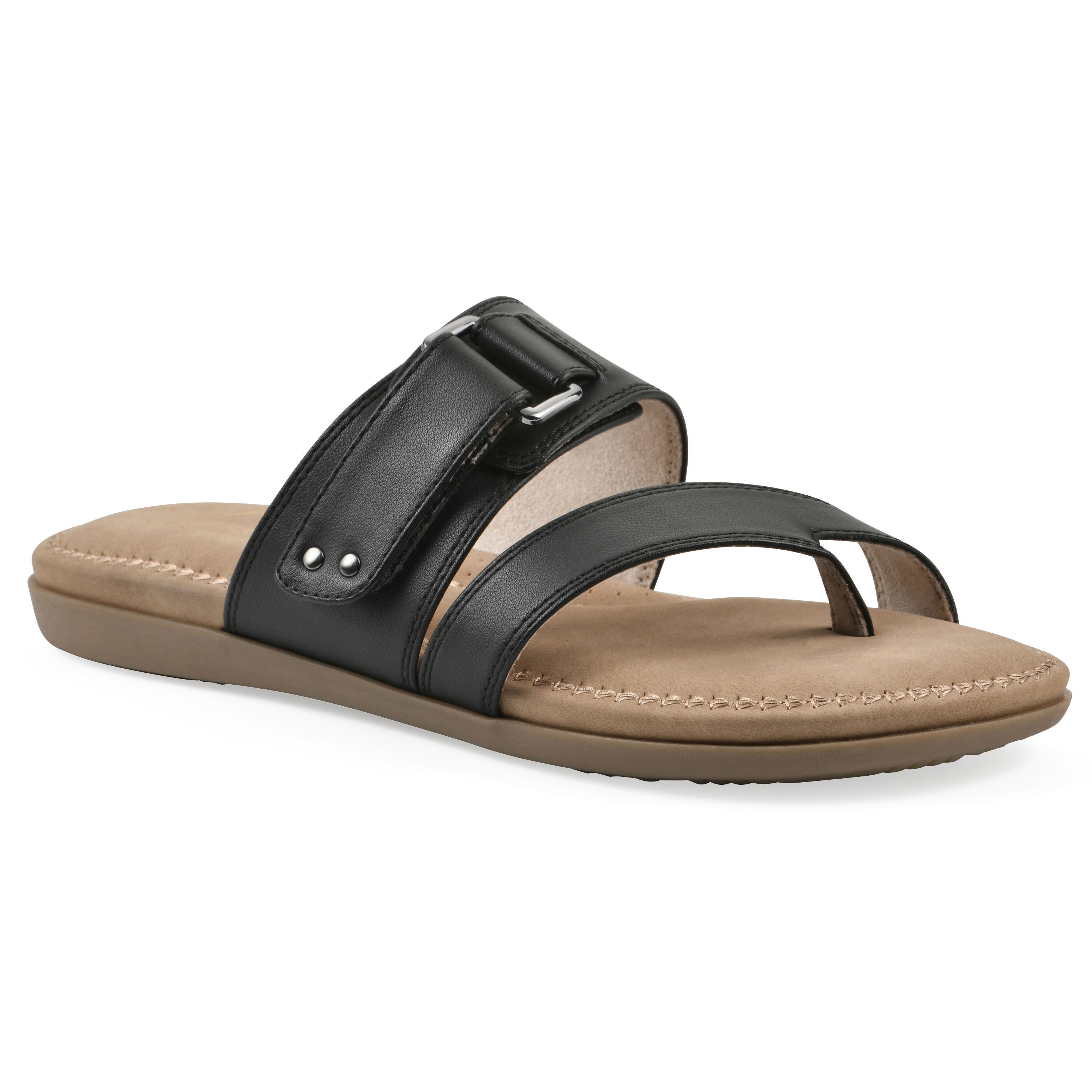 Fancify Slide Sandal, BLACK SMOOTH, hi-res image number 0