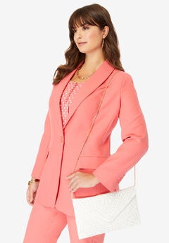 Faux Leather Laser Cut Clutch